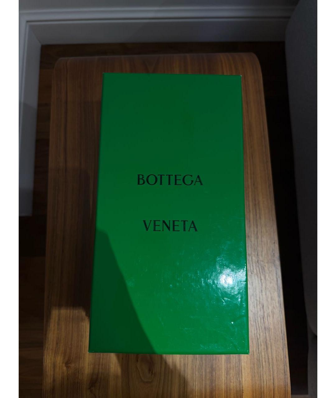 BOTTEGA VENETA Черные кожаные босоножки, фото 5