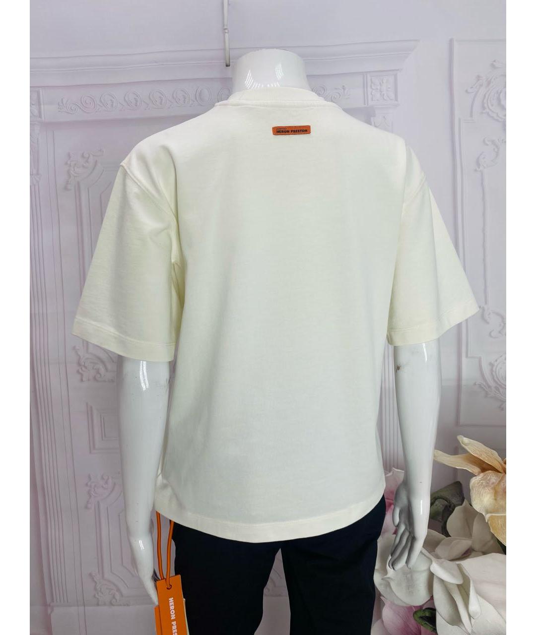 HERON PRESTON Белая хлопковая футболка, фото 2