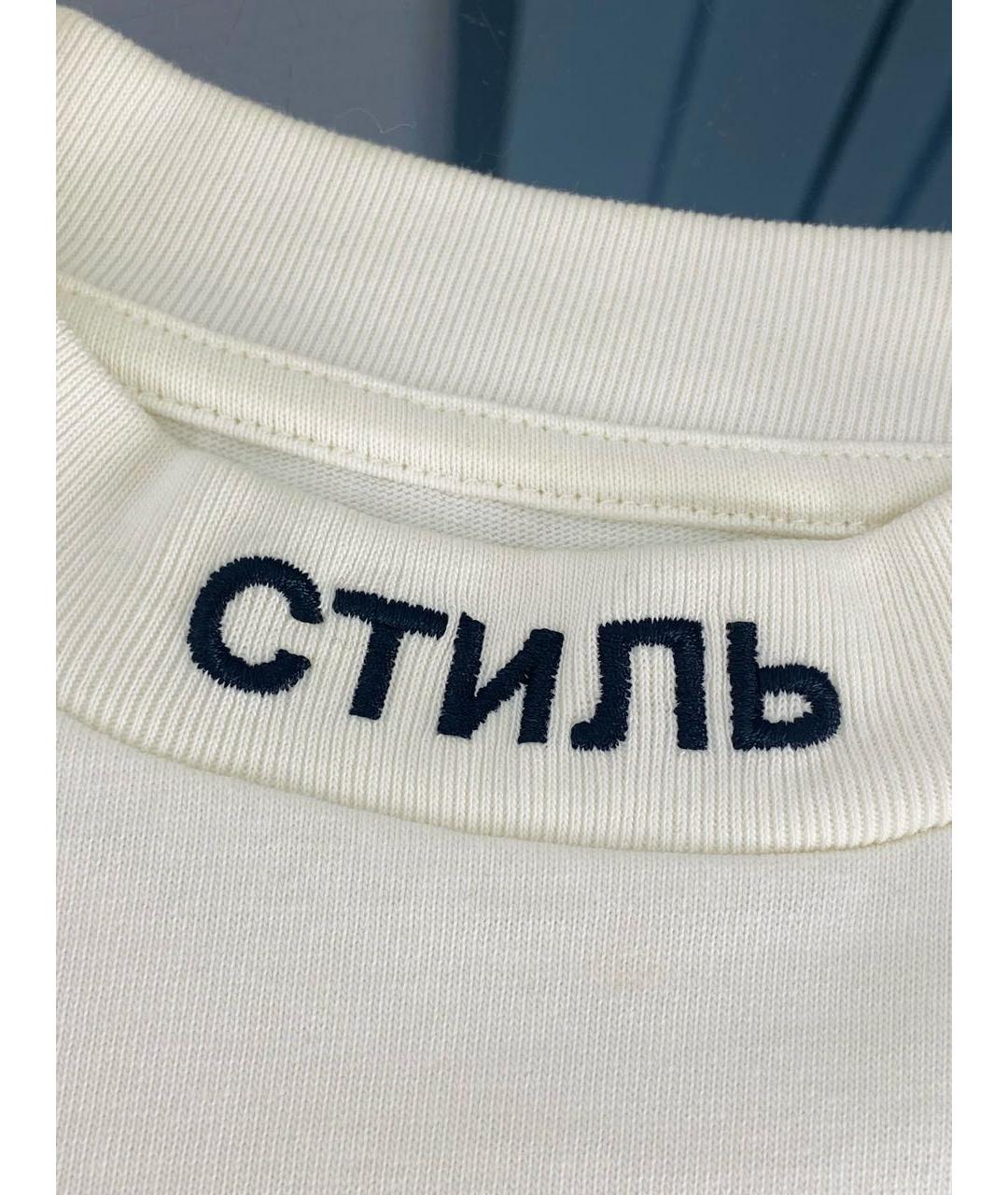 HERON PRESTON Белая хлопковая футболка, фото 8