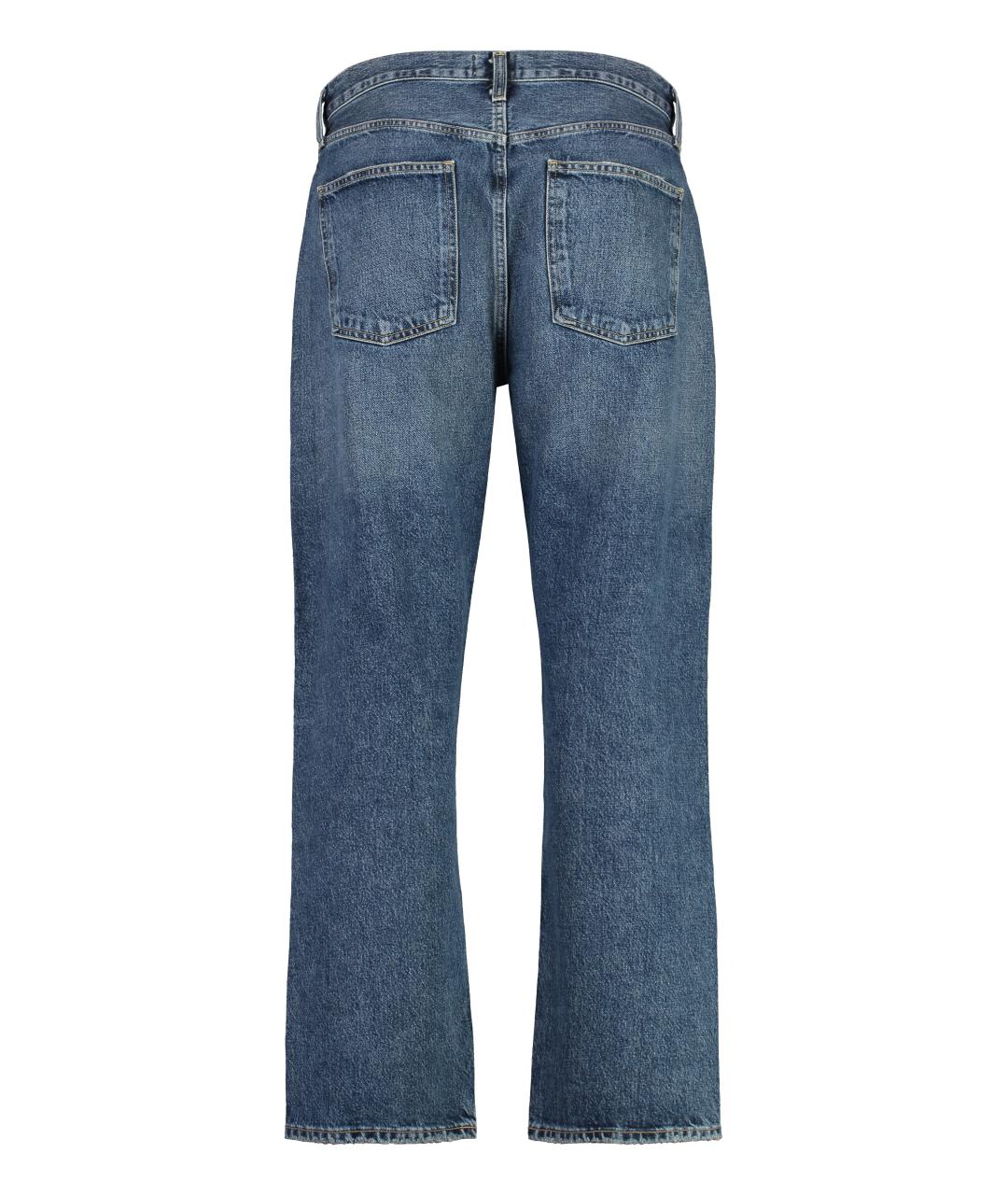 AGOLDE Синие хлопковые прямые джинсы, фото 2