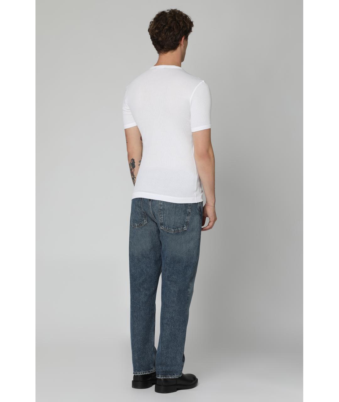 AGOLDE Синие хлопковые прямые джинсы, фото 4