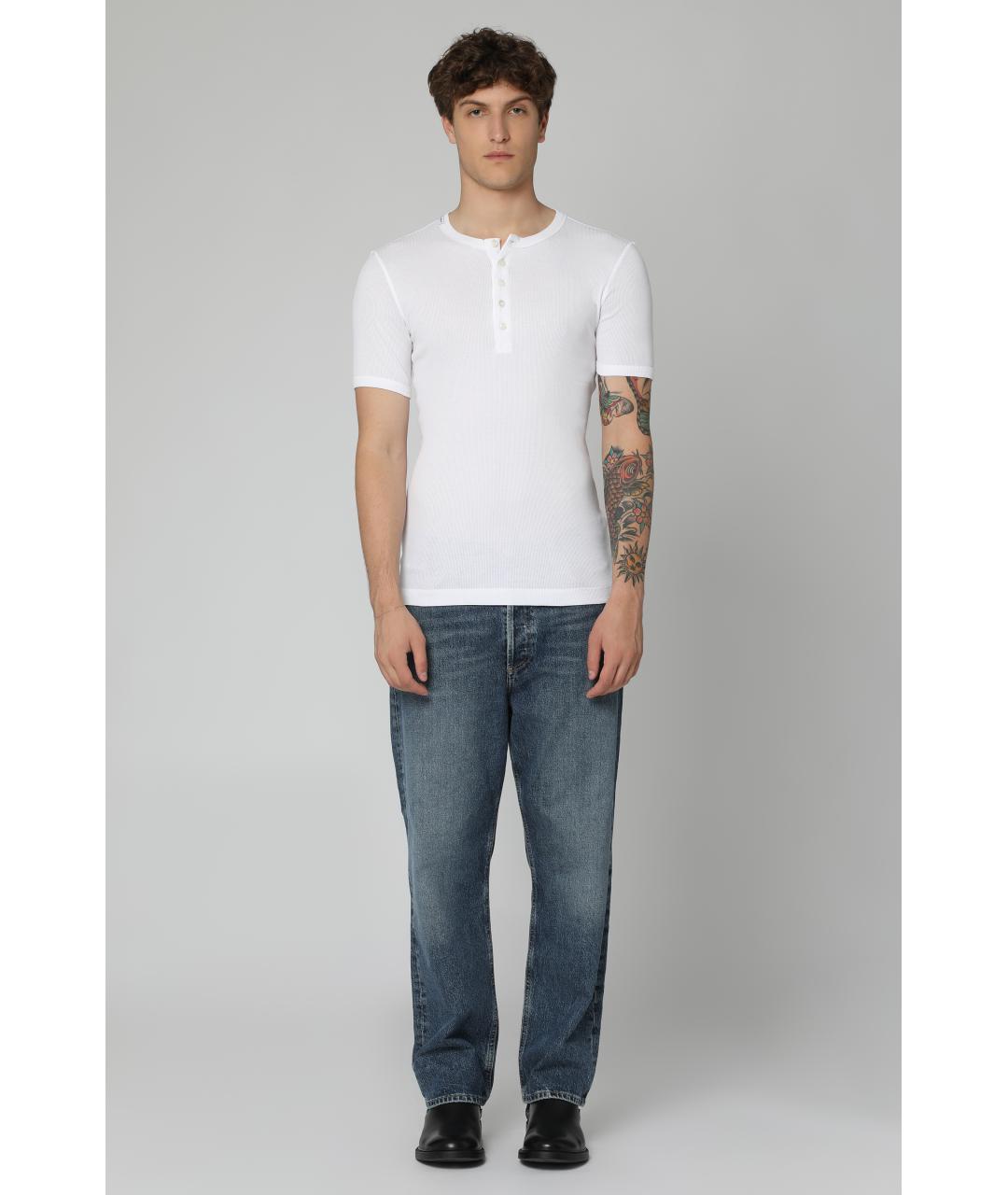 AGOLDE Синие хлопковые прямые джинсы, фото 3