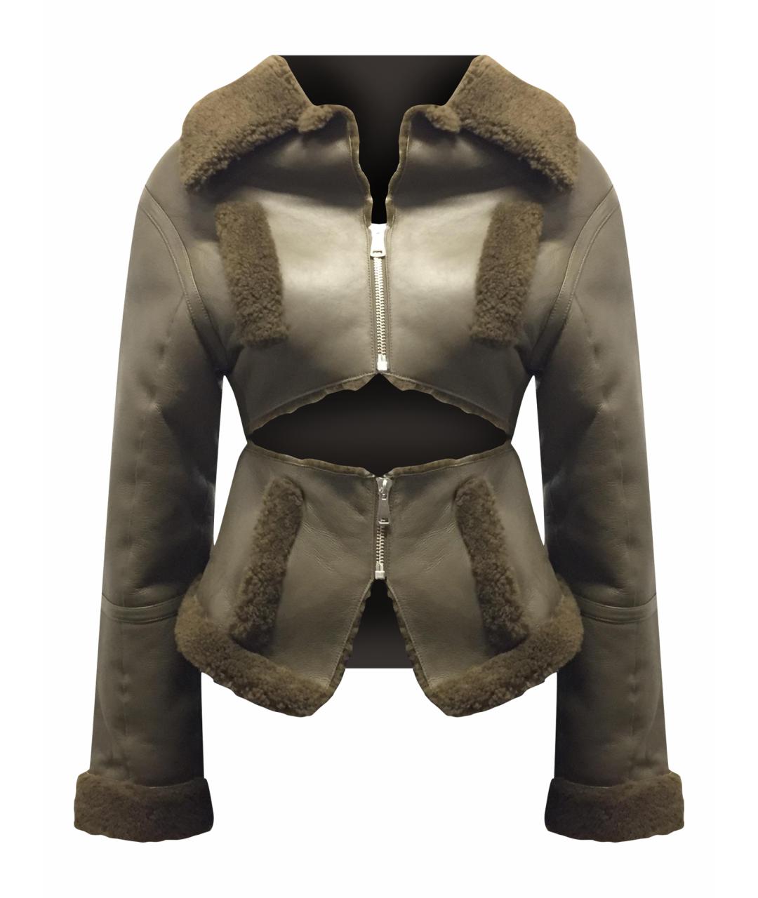 ANDREADAMO Зеленая меховая куртка, фото 1