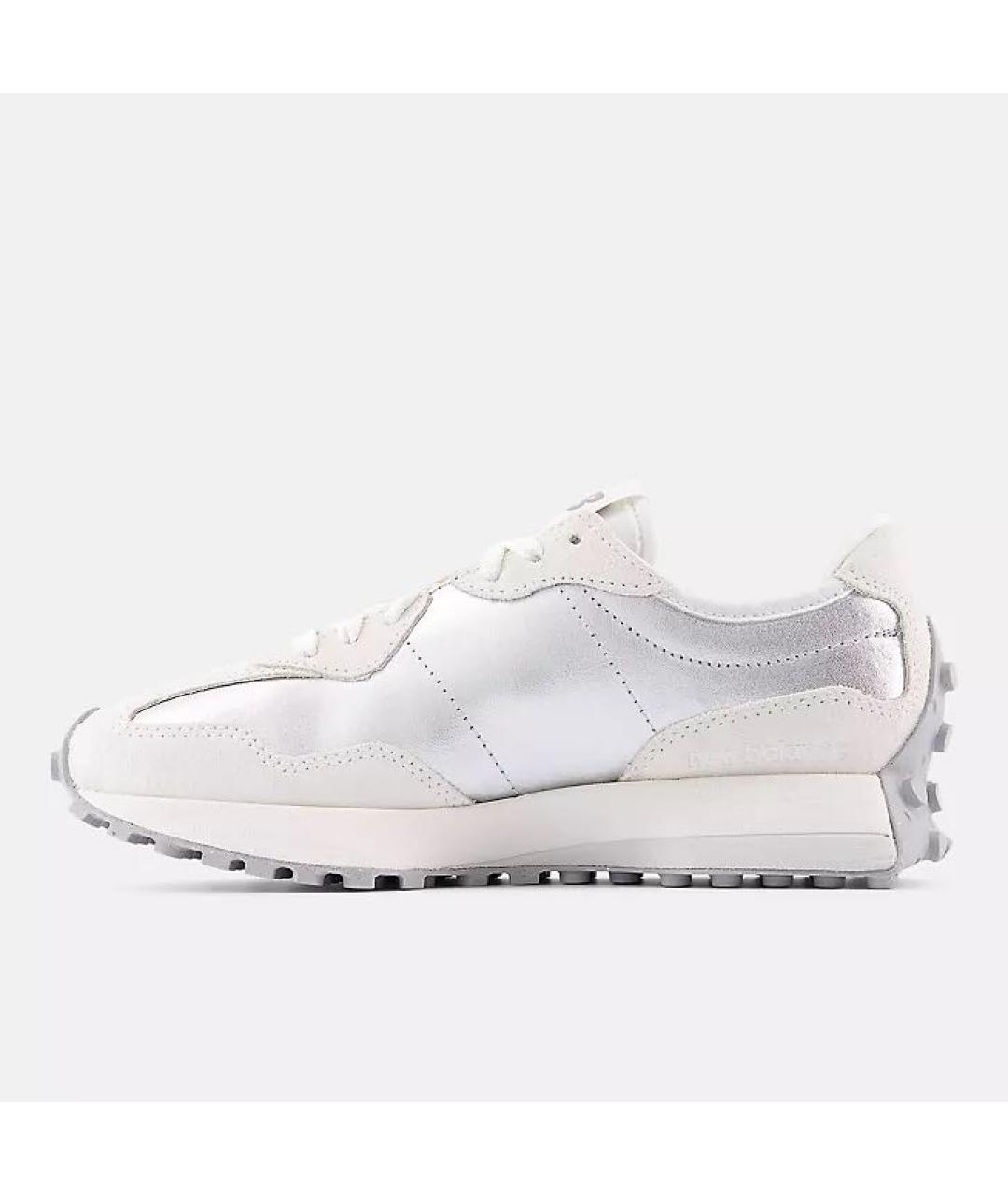 NEW BALANCE Серебряные кожаные кроссовки, фото 4