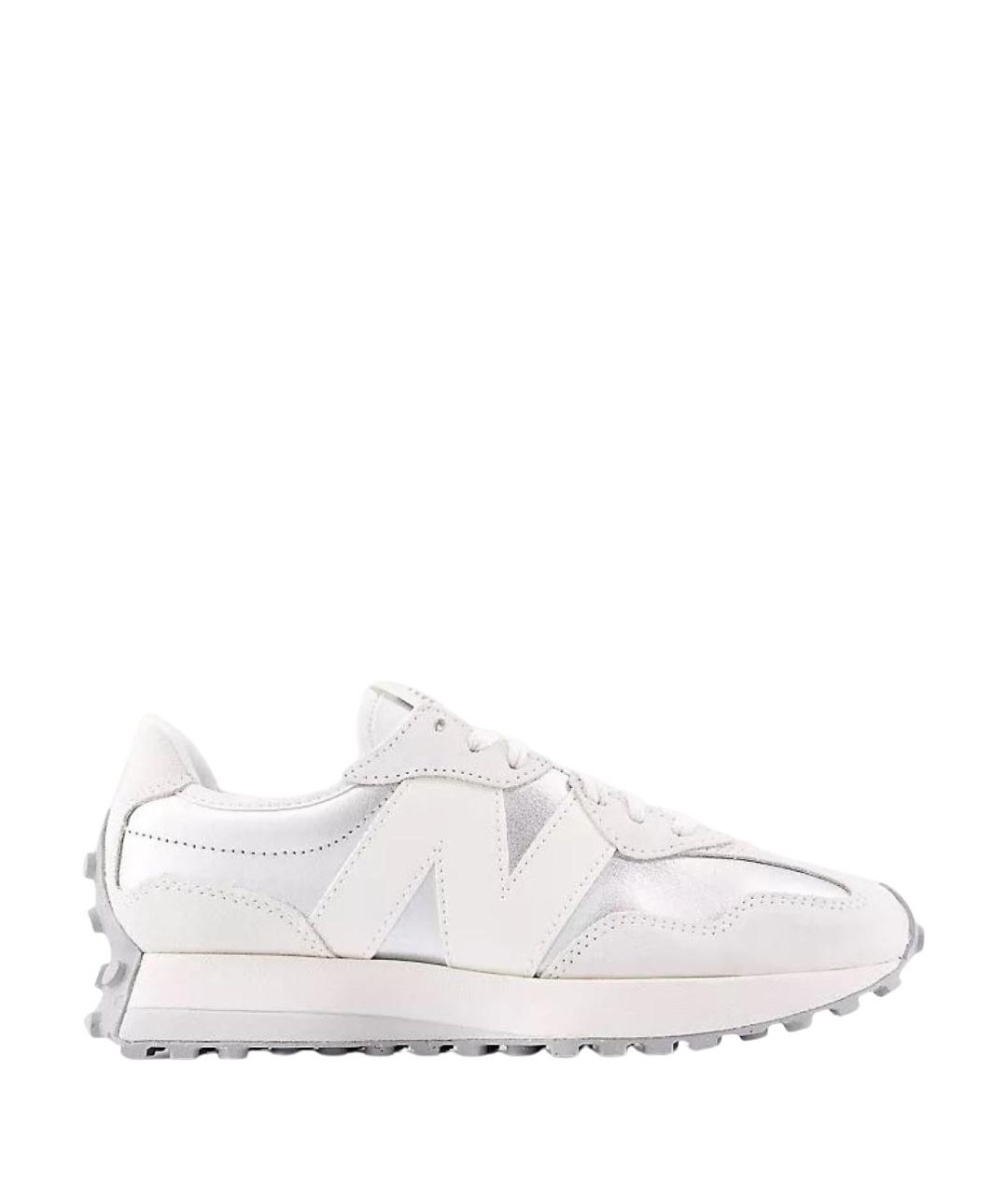 NEW BALANCE Серебряные кожаные кроссовки, фото 1