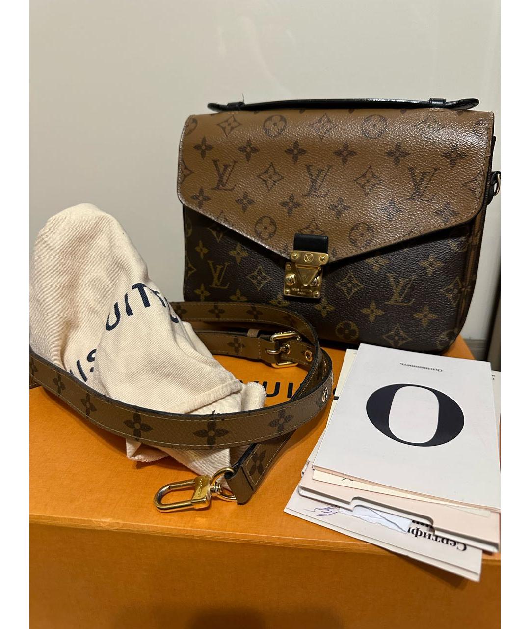 LOUIS VUITTON Коричневая сумка через плечо, фото 4