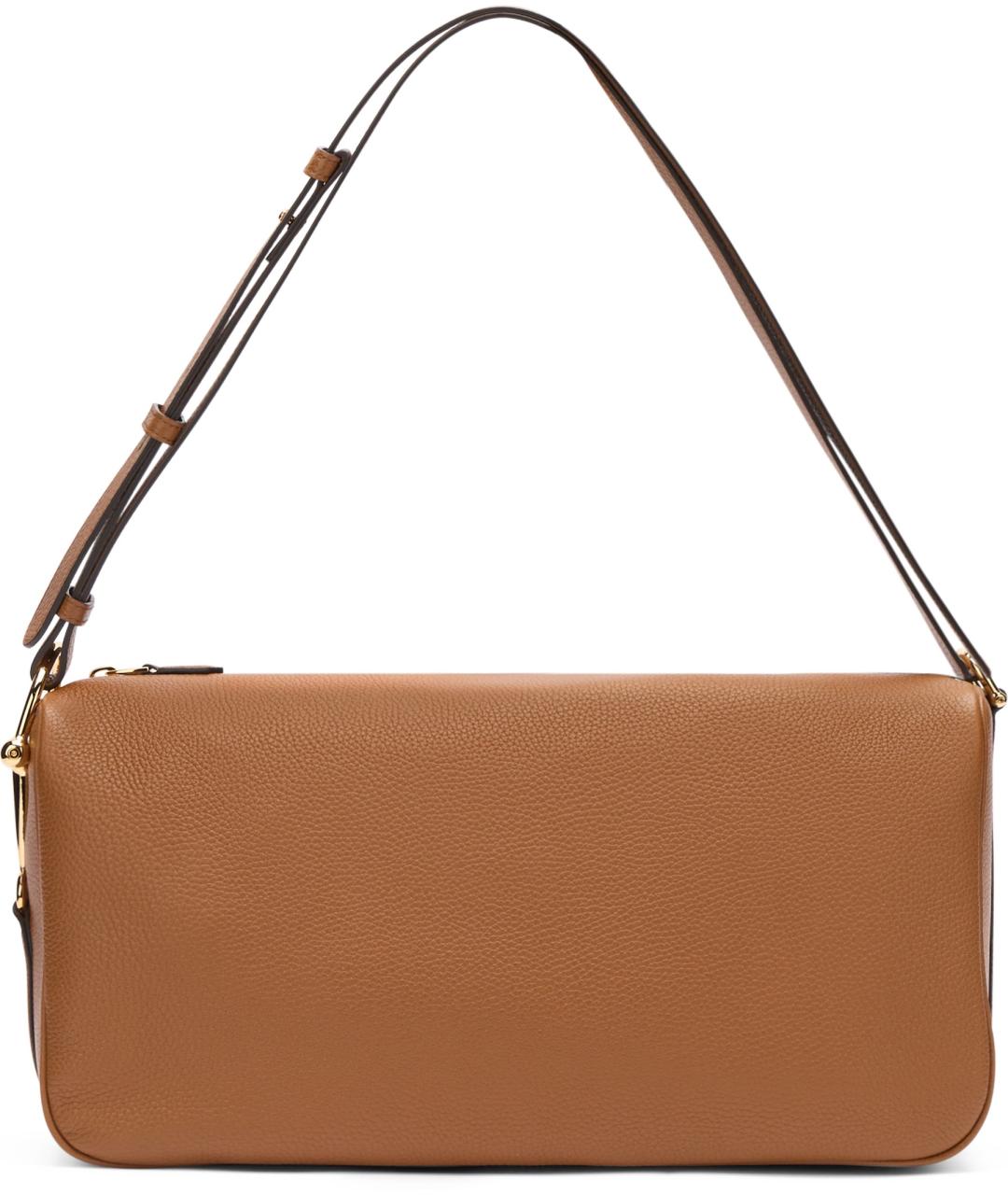 GUCCI Коричневая кожаная сумка через плечо, фото 2