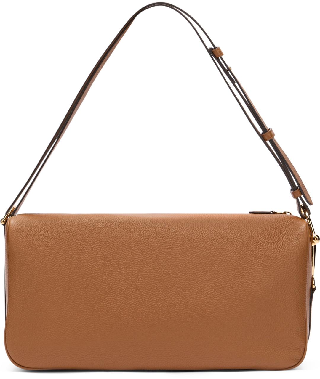 GUCCI Коричневая кожаная сумка через плечо, фото 4