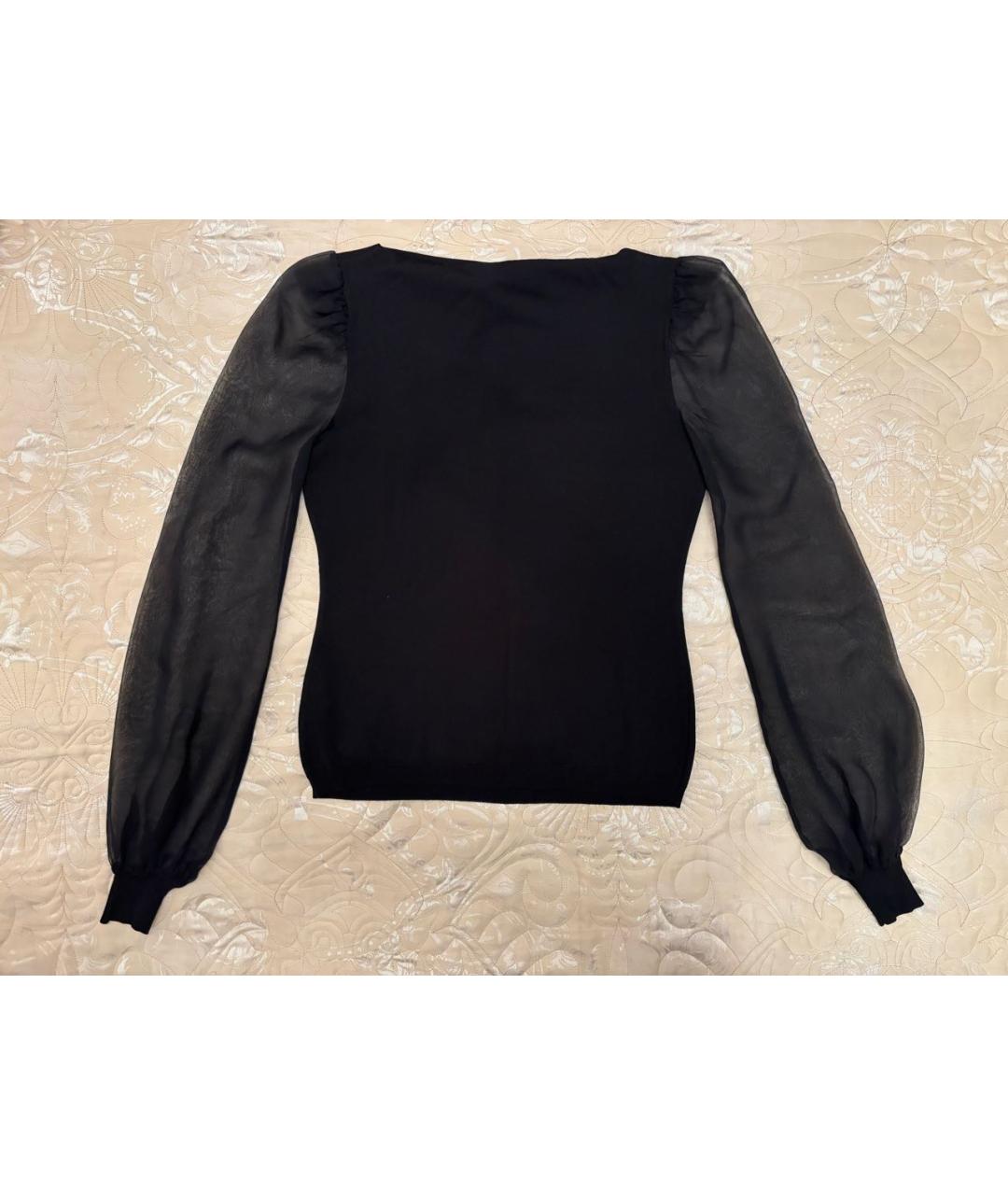 VALENTINO Черная вискозная блузы, фото 2