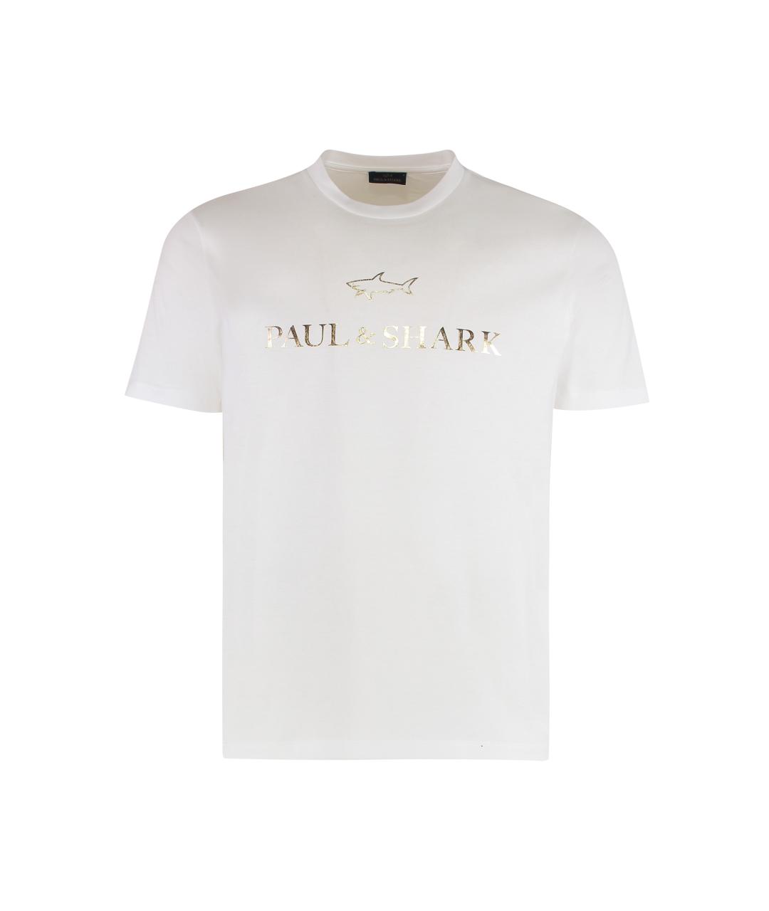PAUL & SHARK Белая хлопковая футболка, фото 1