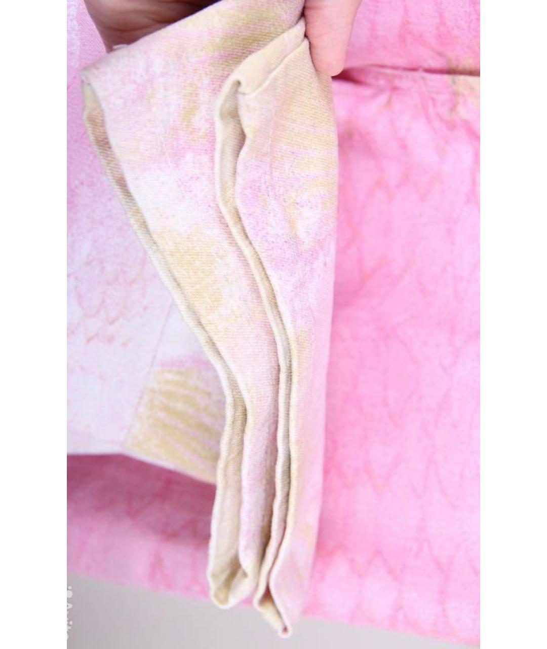 JUST CAVALLI Розовые хлопковые прямые джинсы, фото 7