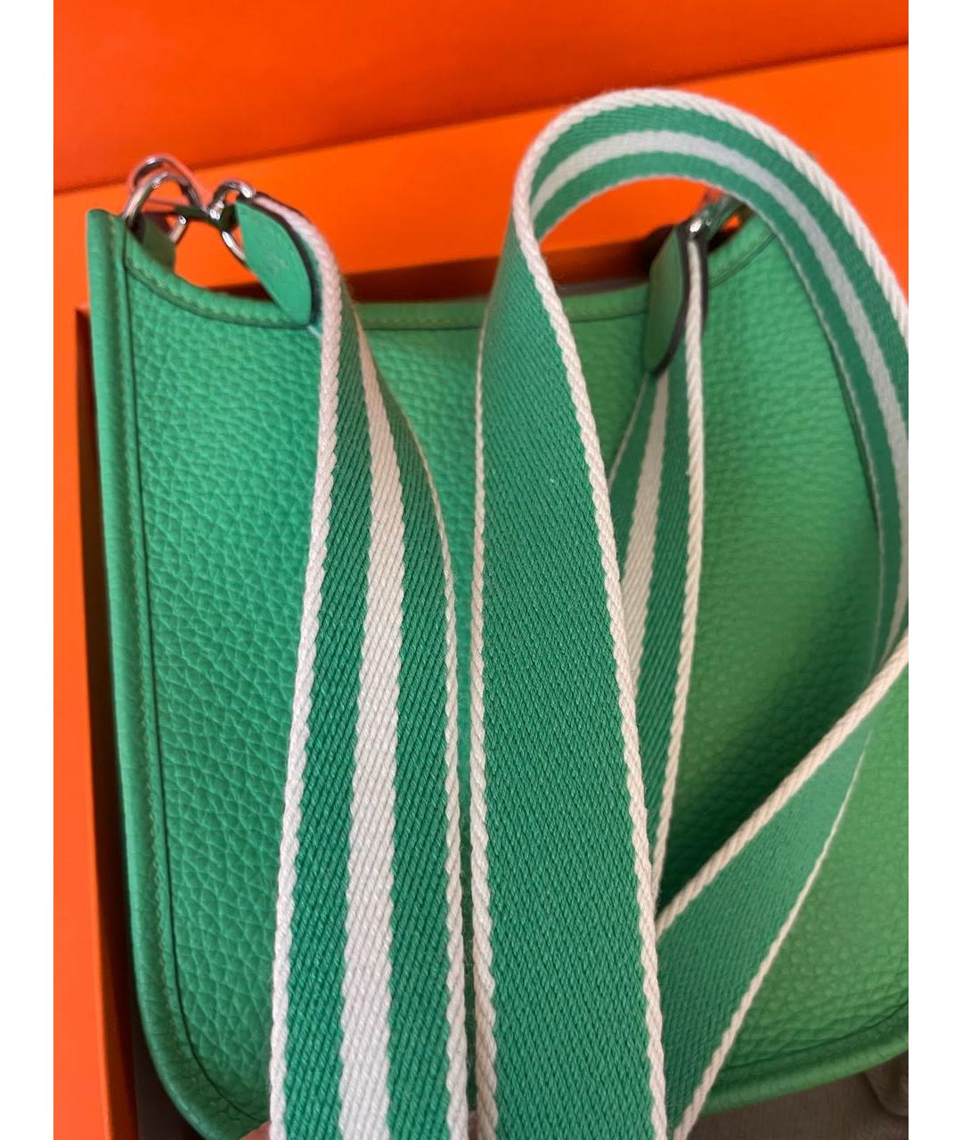 HERMES Зеленая кожаная сумка через плечо, фото 7