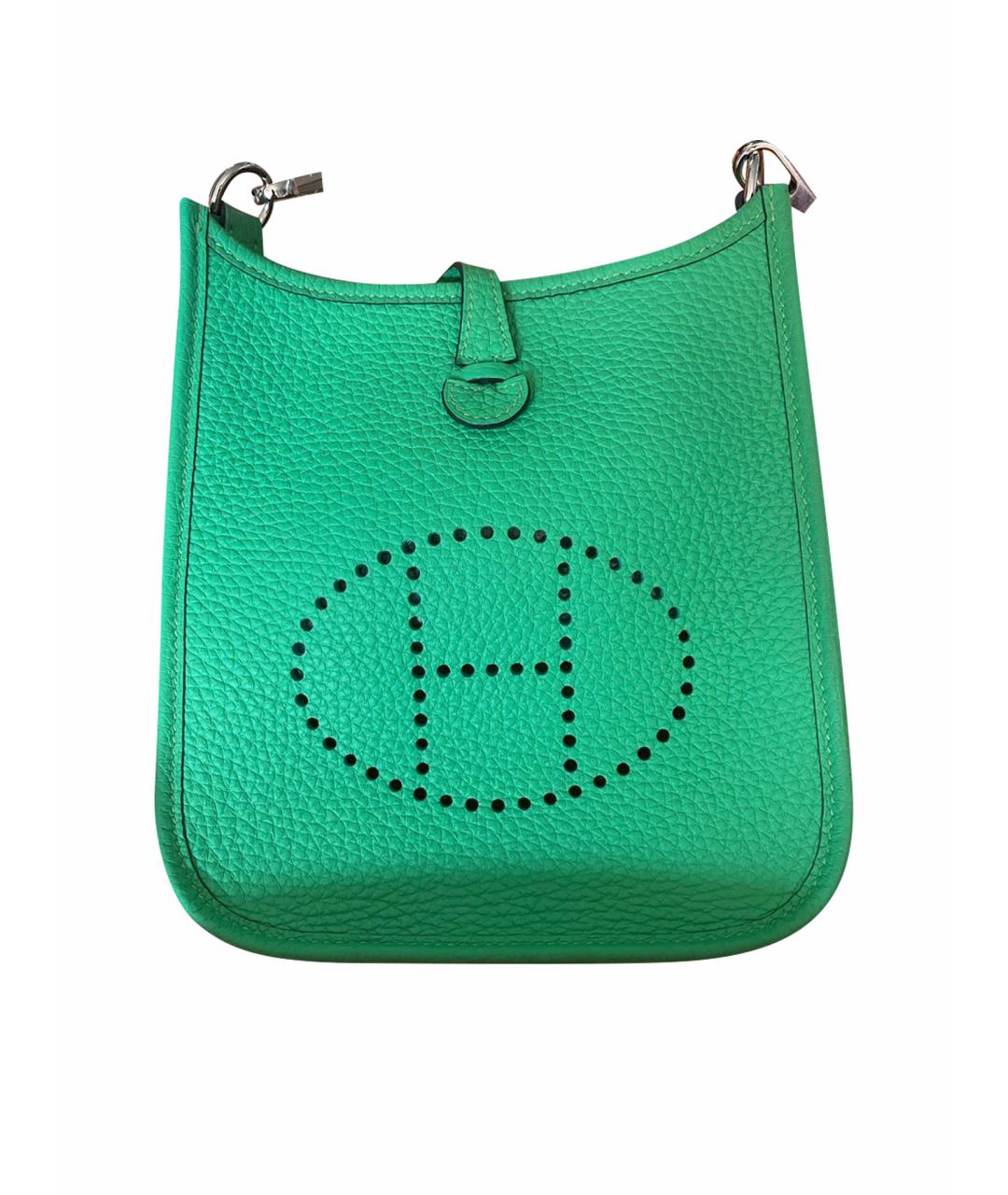 HERMES Зеленая кожаная сумка через плечо, фото 1