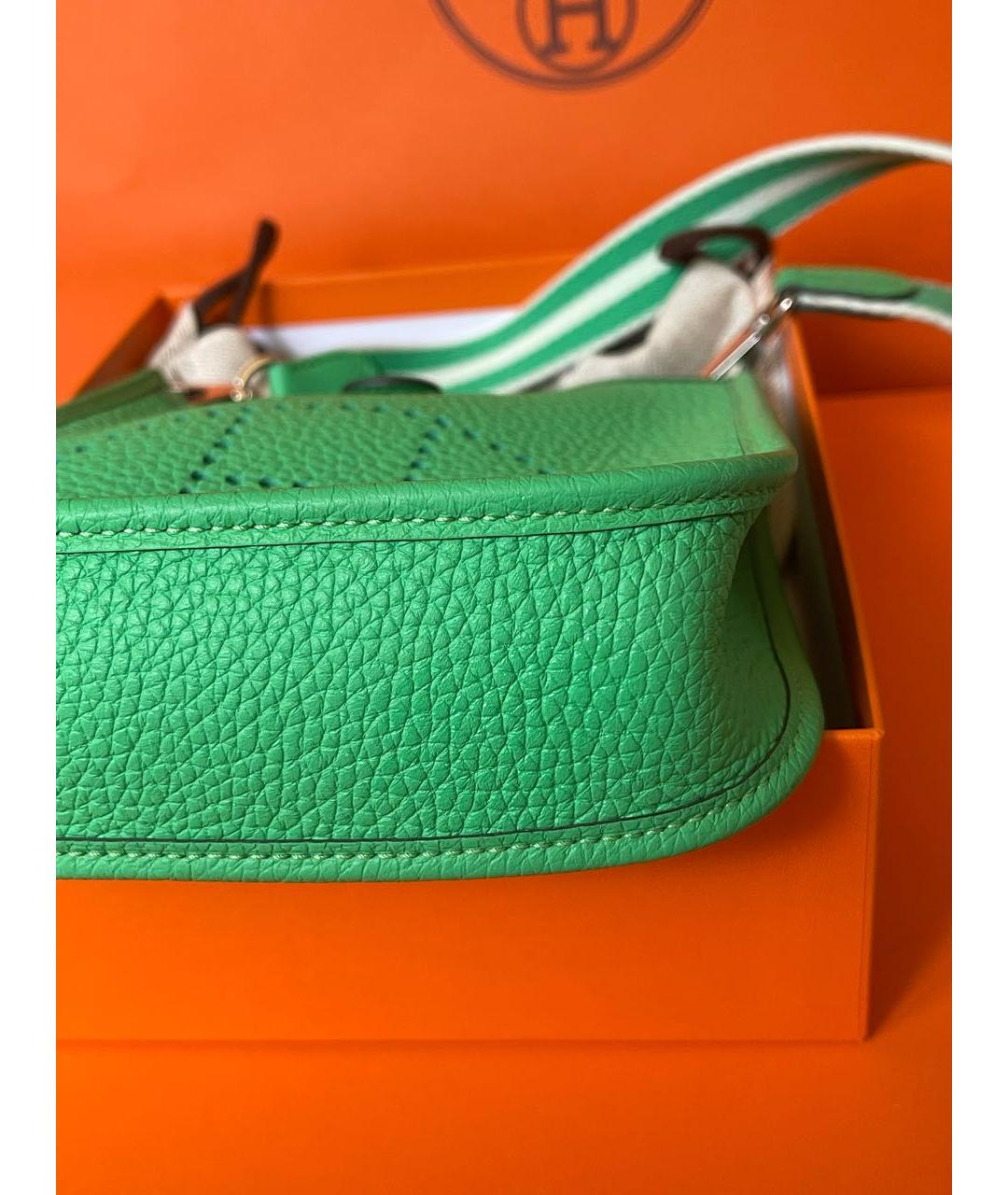 HERMES Зеленая кожаная сумка через плечо, фото 2
