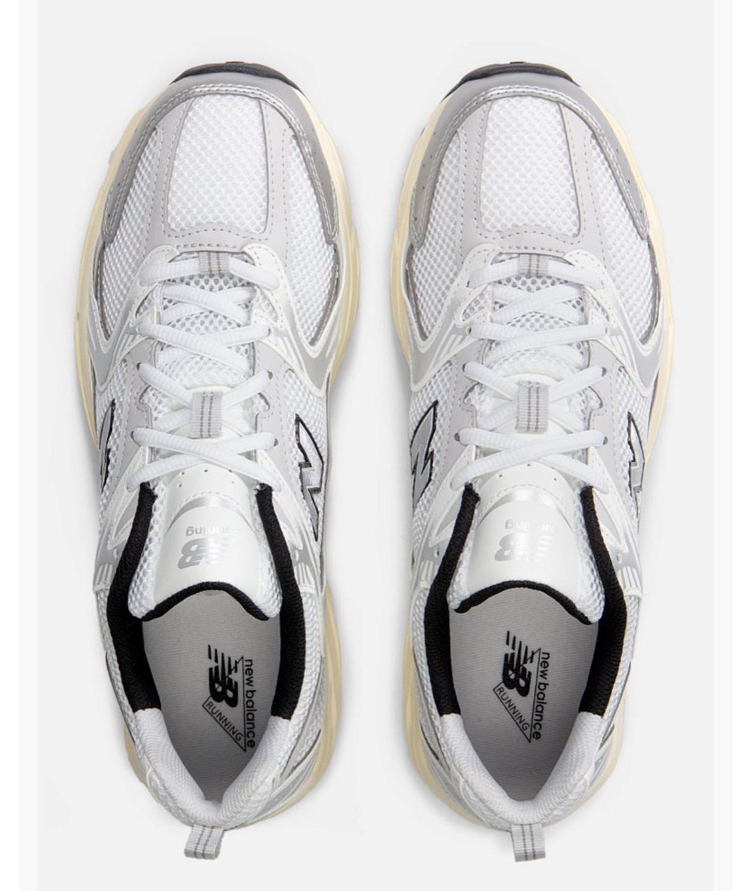 NEW BALANCE Серебряные текстильные кроссовки, фото 3