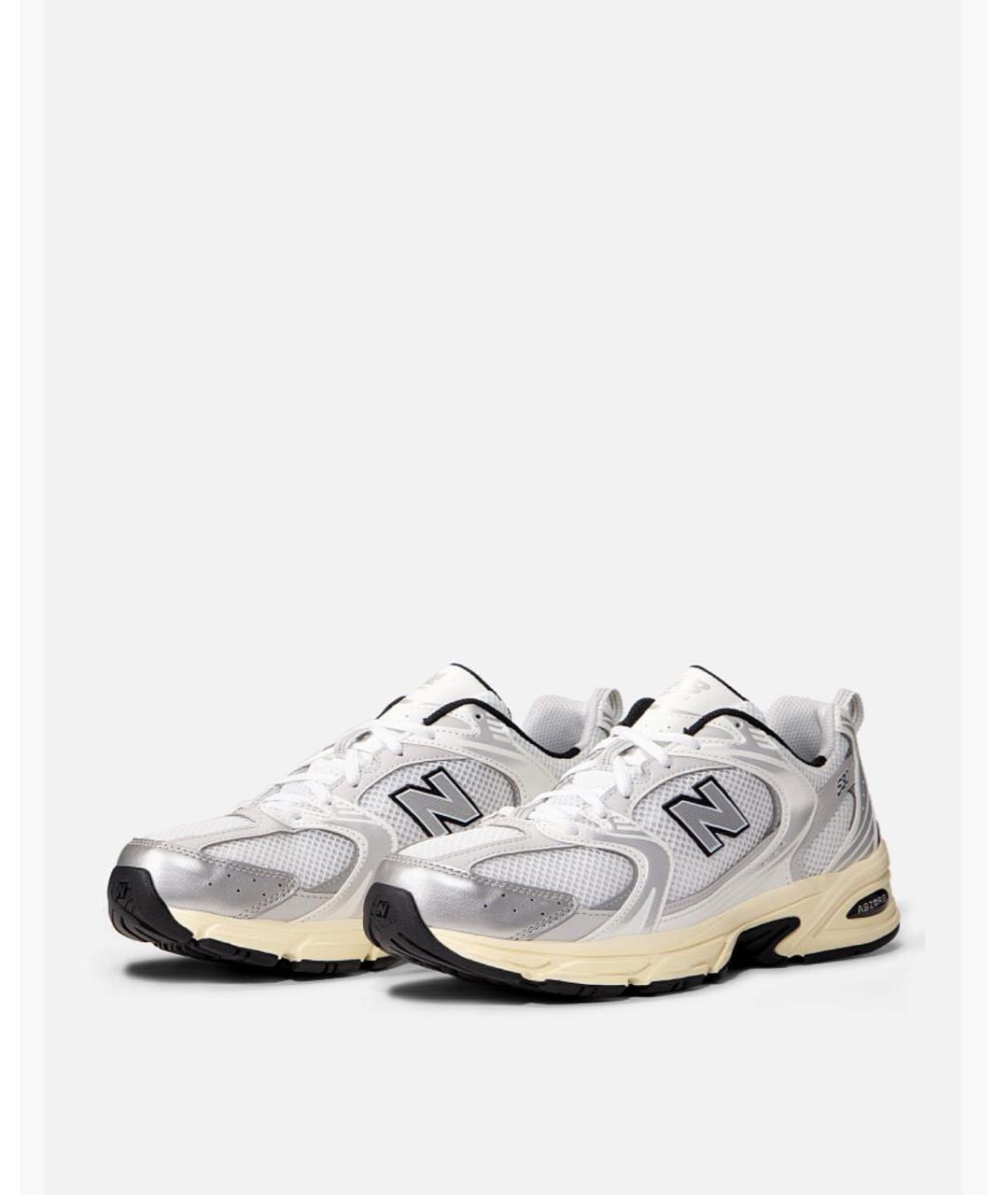 NEW BALANCE Серебряные текстильные кроссовки, фото 2