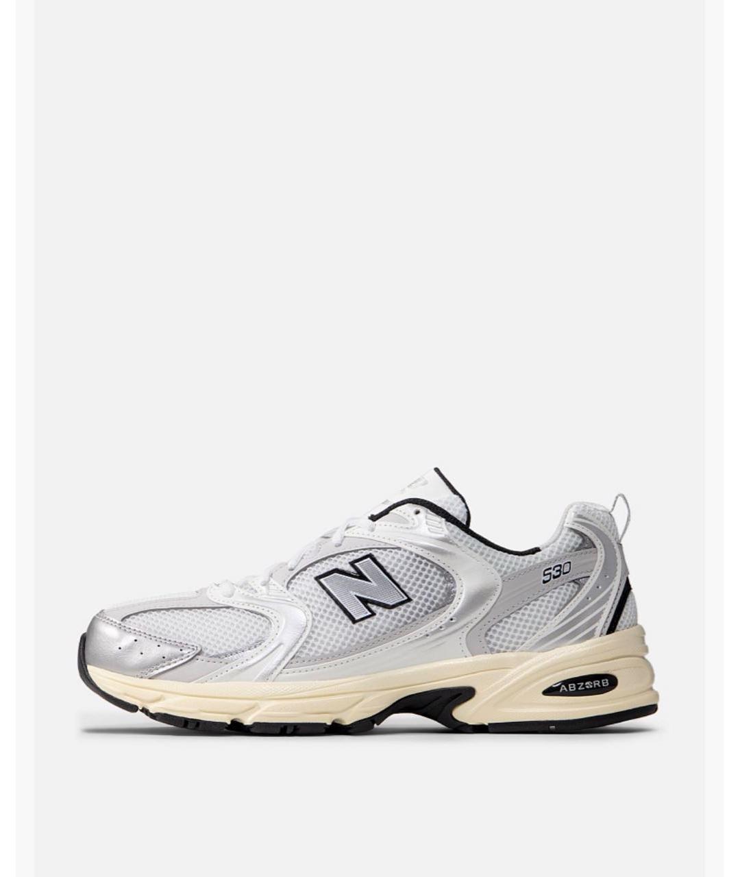 NEW BALANCE Серебряные текстильные кроссовки, фото 7