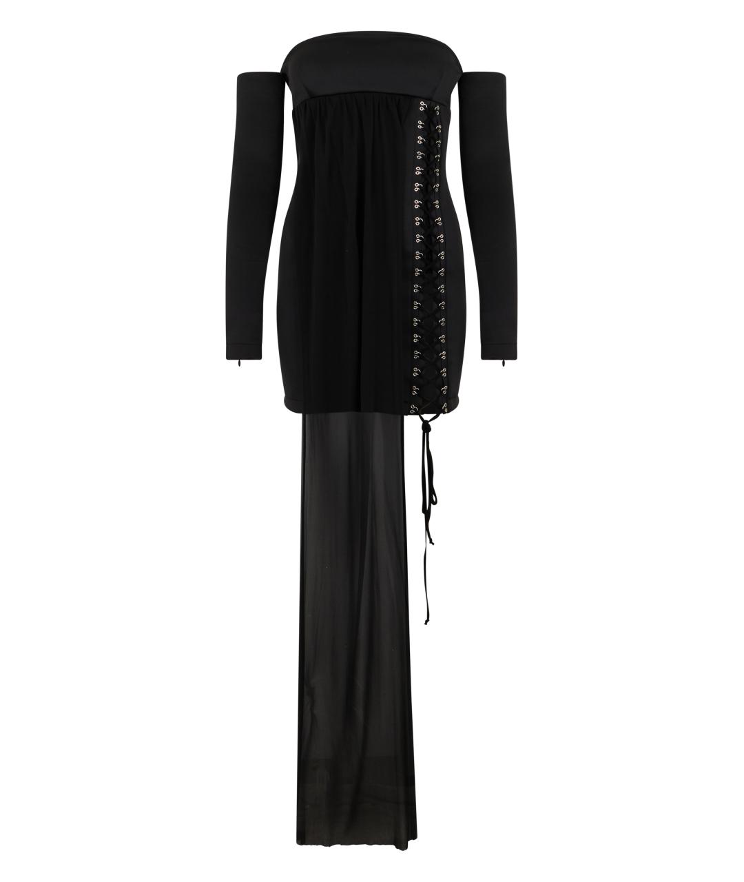 BLUMARINE Черное полиэстеровое вечернее платье, фото 1