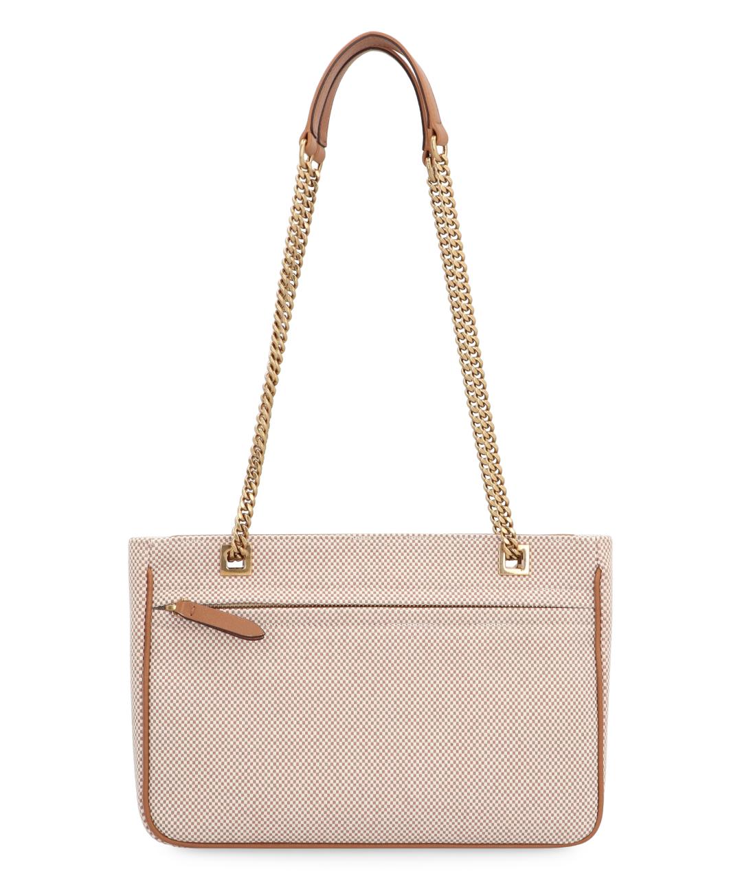 VALENTINO Коричневая тканевая сумка тоут, фото 4