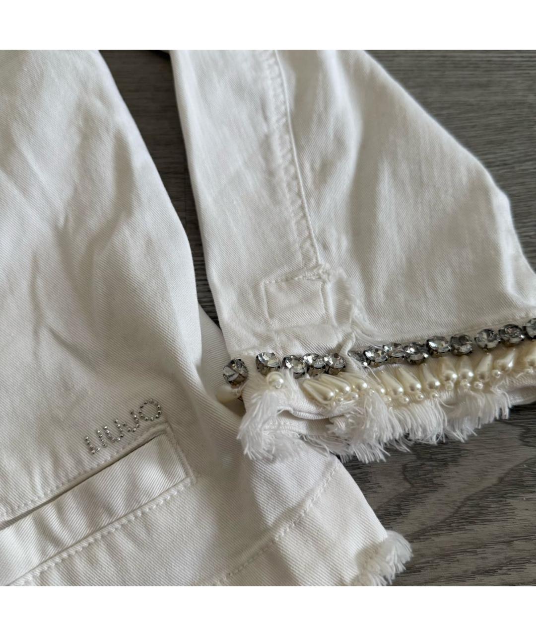 LIU JO Белая хлопко-эластановая куртка, фото 3