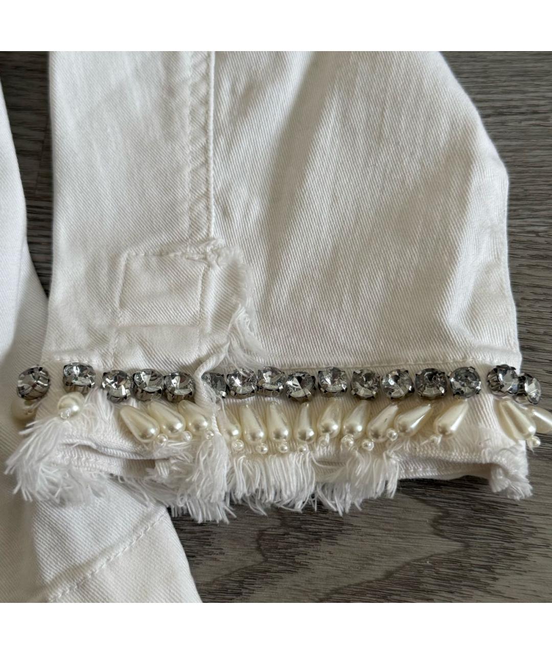 LIU JO Белая хлопко-эластановая куртка, фото 4