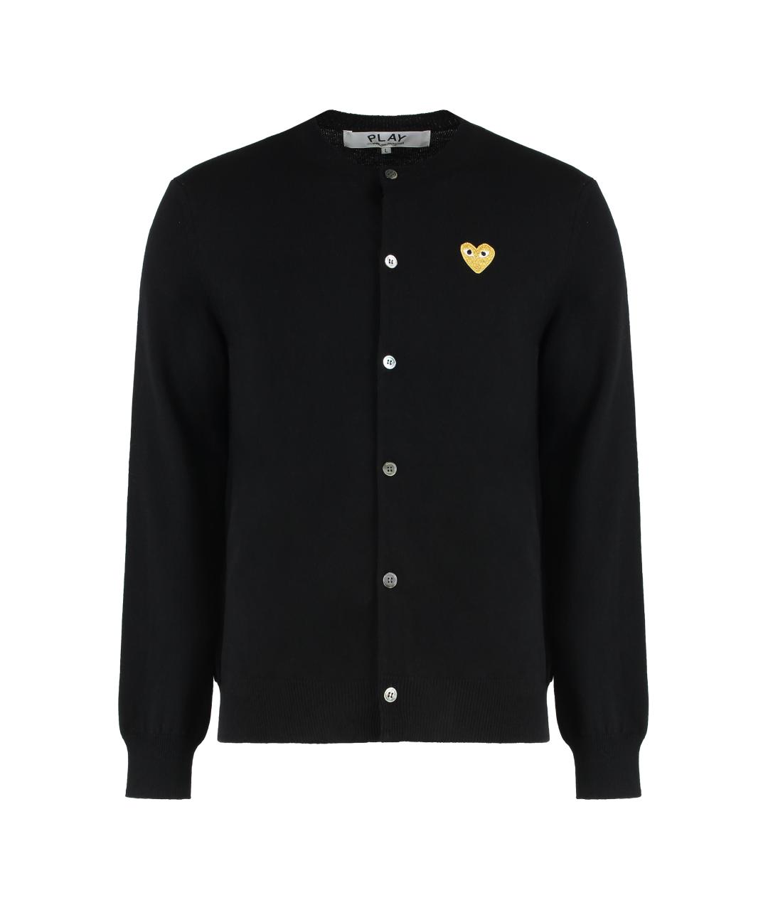 COMME DES GARÇONS PLAY Черный шерстяной кардиган, фото 1