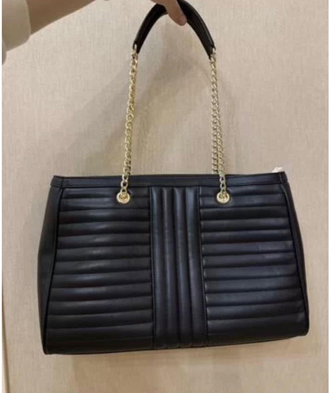 LOVE MOSCHINO Черная сумка тоут из искусственной кожи, фото 3