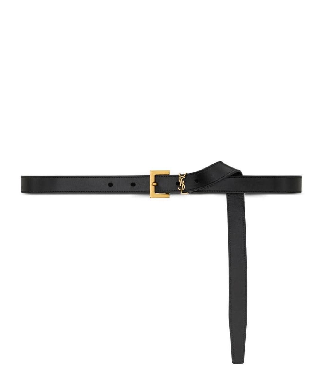 SAINT LAURENT Черный ремень, фото 3