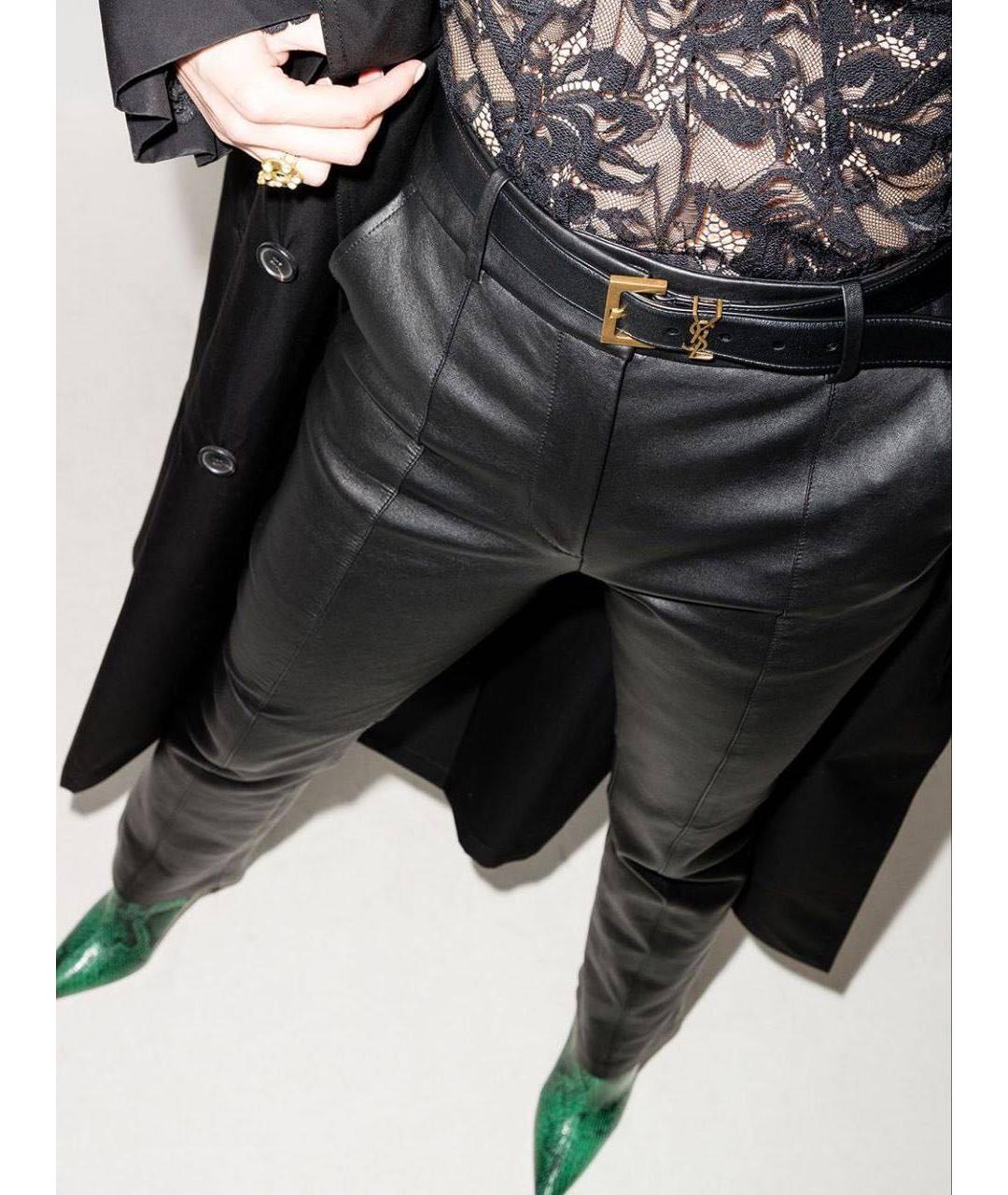 SAINT LAURENT Черный ремень, фото 5