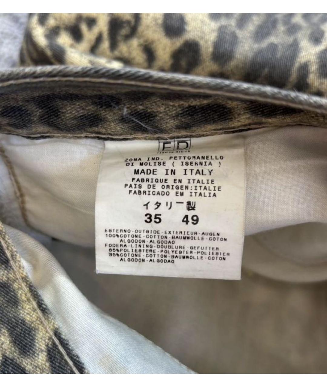 JUST CAVALLI Мульти хлопковые прямые джинсы, фото 4