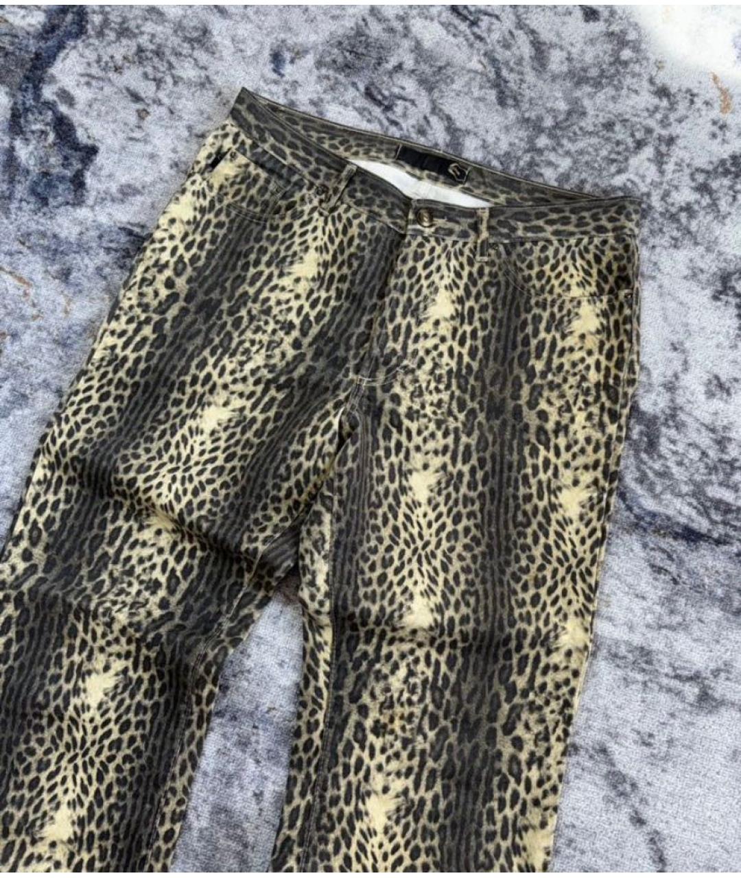 JUST CAVALLI Мульти хлопковые прямые джинсы, фото 3