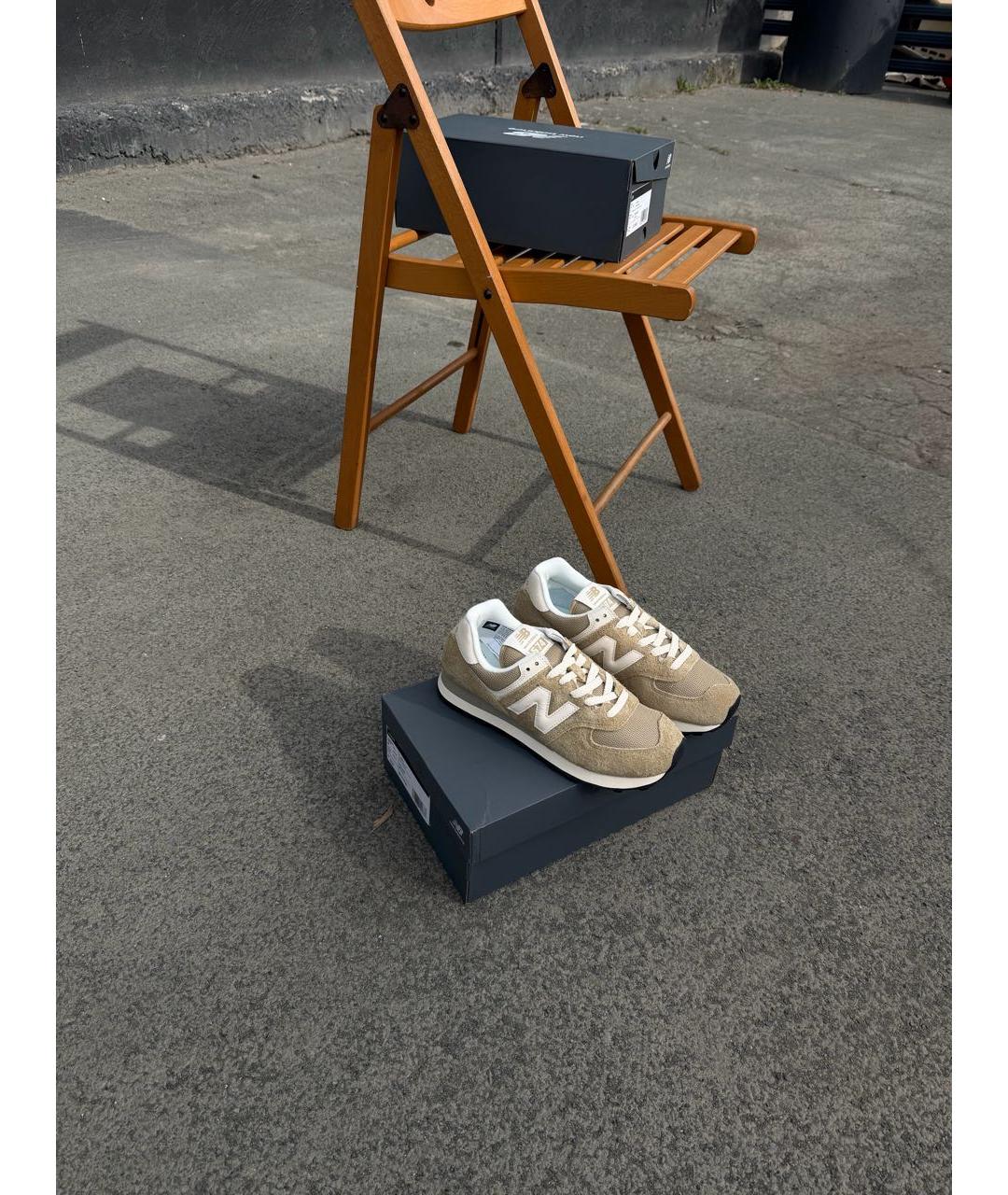 NEW BALANCE Хаки замшевые кроссовки, фото 5