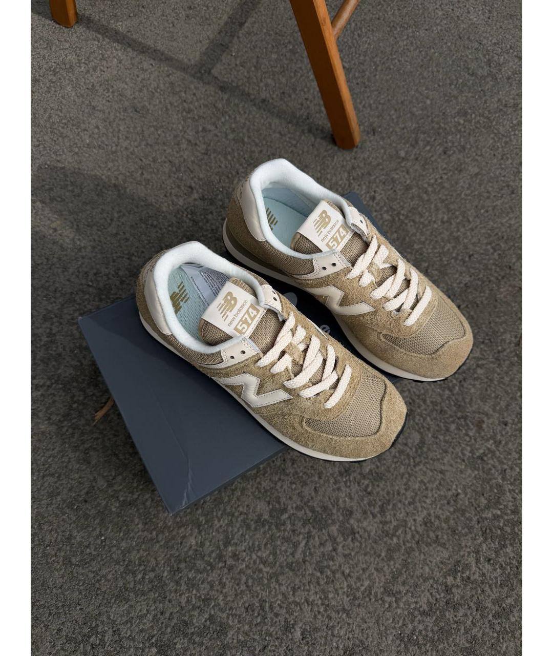 NEW BALANCE Хаки замшевые кроссовки, фото 3