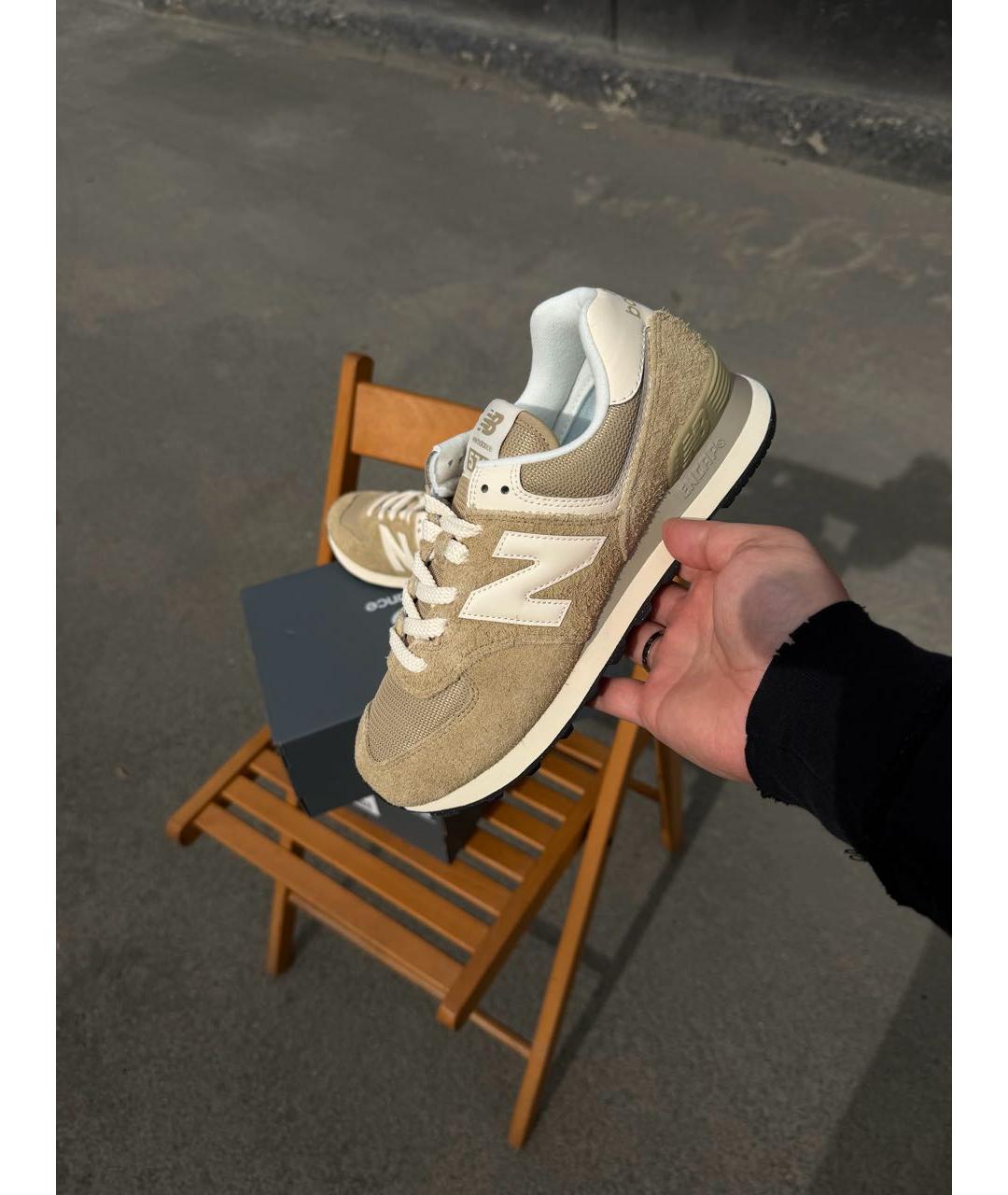 NEW BALANCE Хаки замшевые кроссовки, фото 6