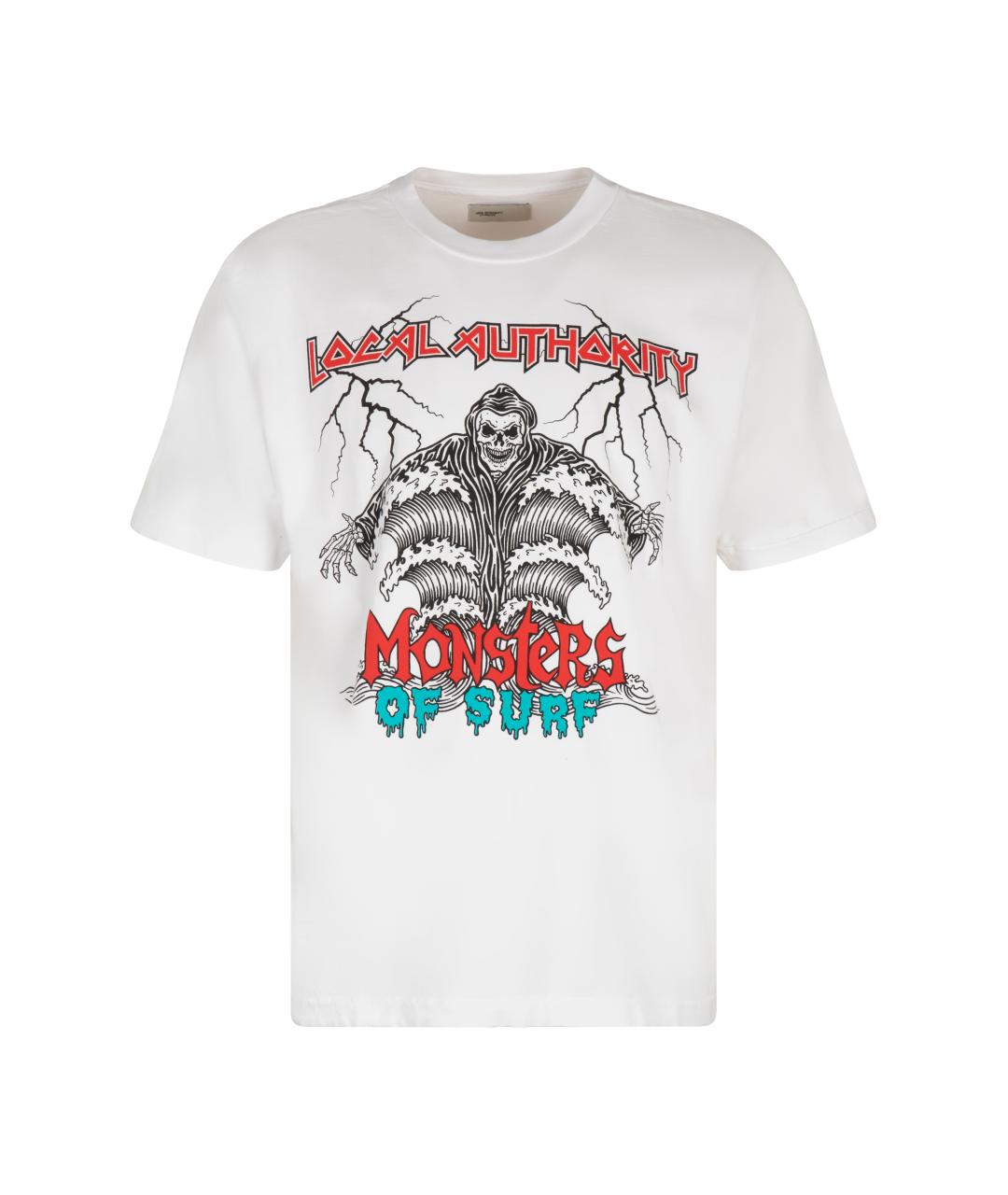 LOCAL AUTHORITY Белая хлопковая футболка, фото 1
