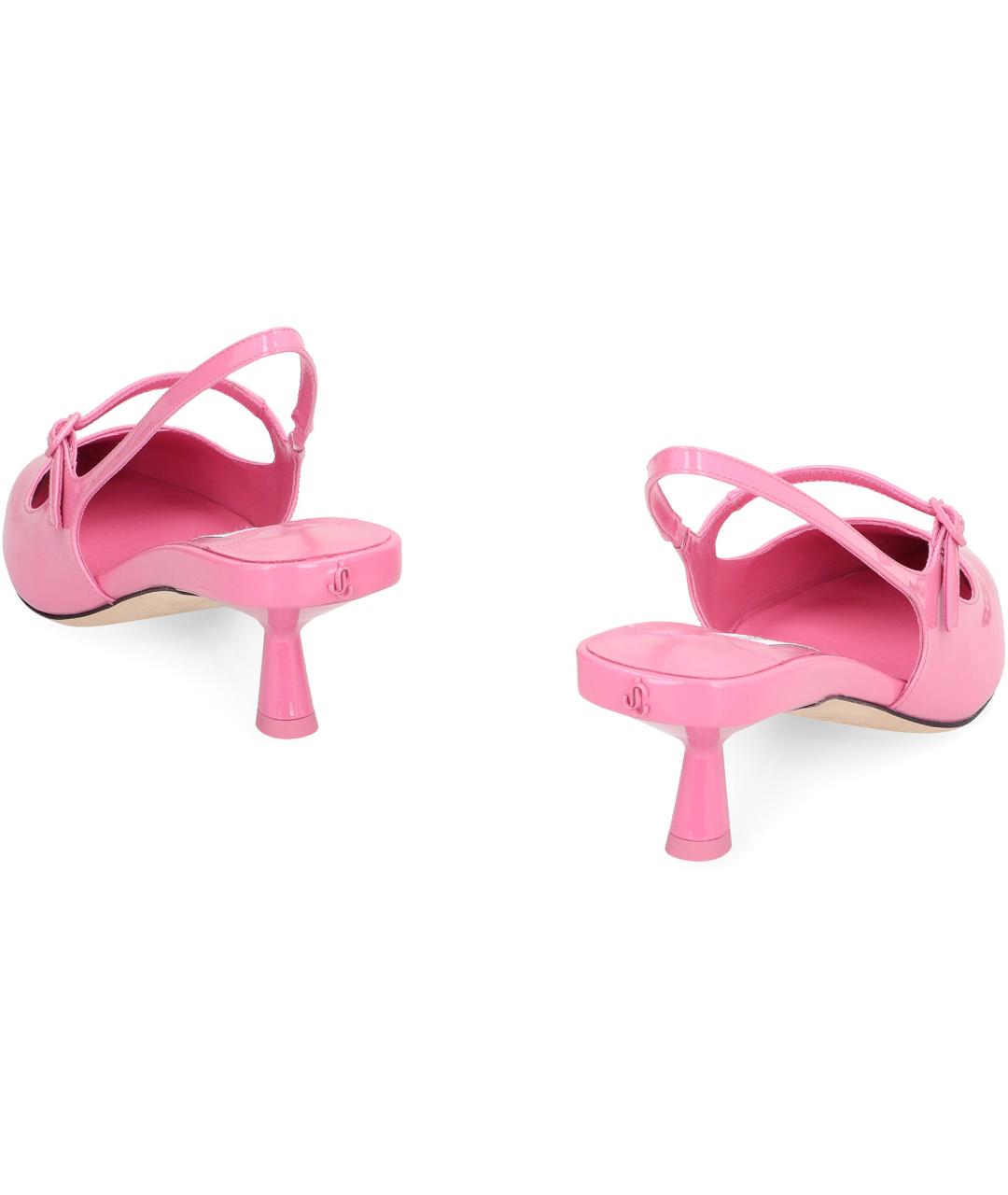 JIMMY CHOO Розовые кожаные туфли, фото 3