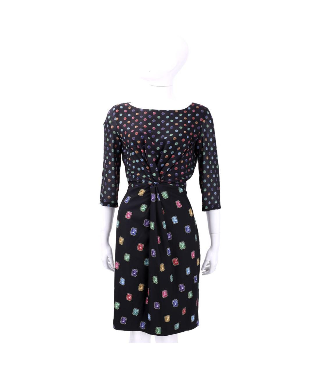 BOUTIQUE MOSCHINO Мульти полиэстеровое вечернее платье, фото 9