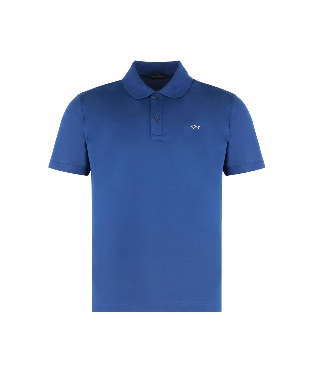 PAUL & SHARK Синее хлопковое поло с коротким рукавом, фото 1