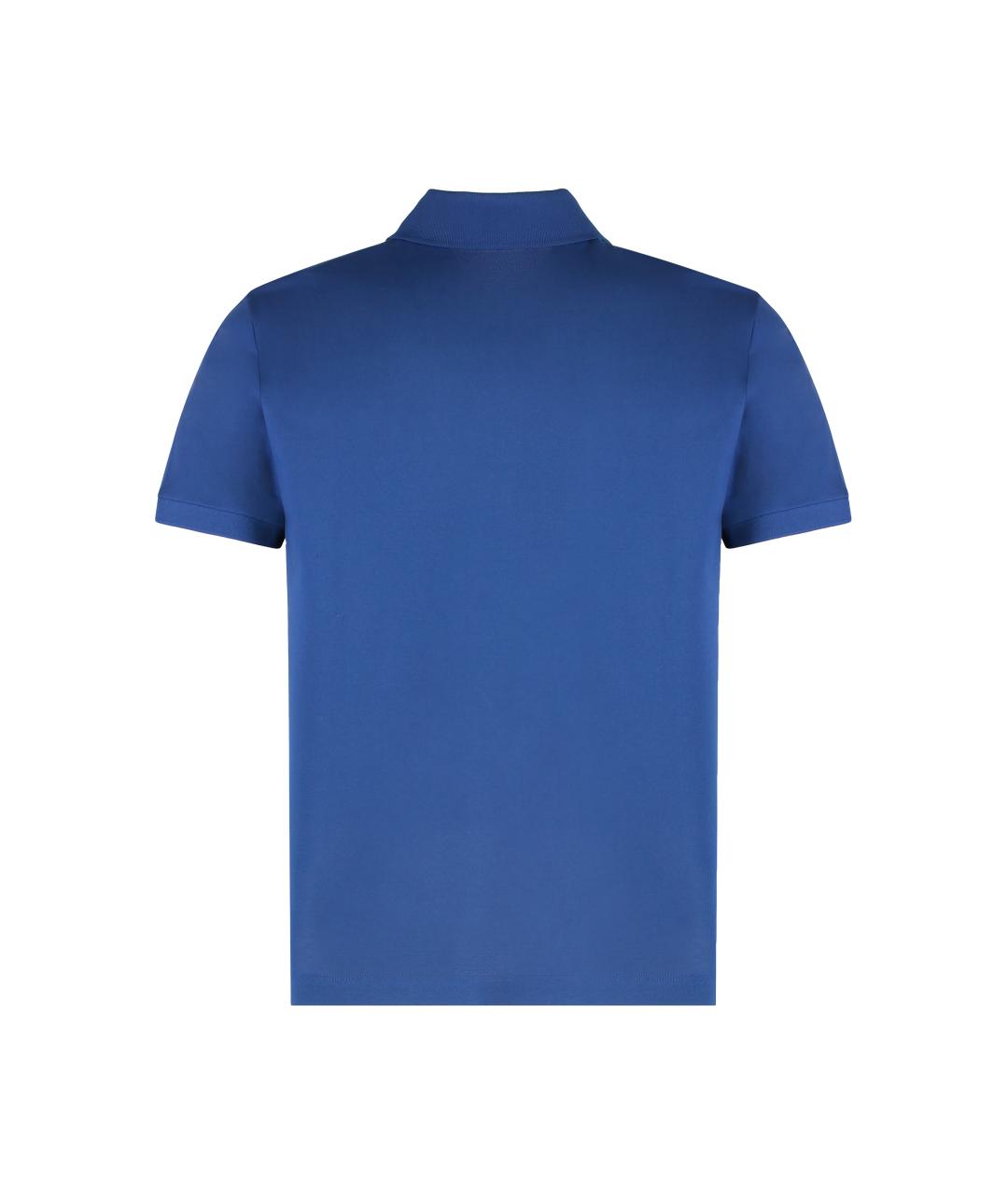 PAUL & SHARK Синее хлопковое поло с коротким рукавом, фото 2