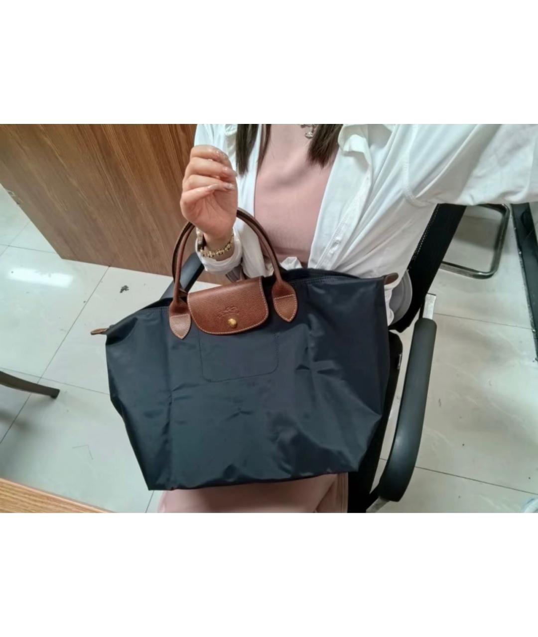 LONGCHAMP Черная сумка с короткими ручками, фото 5