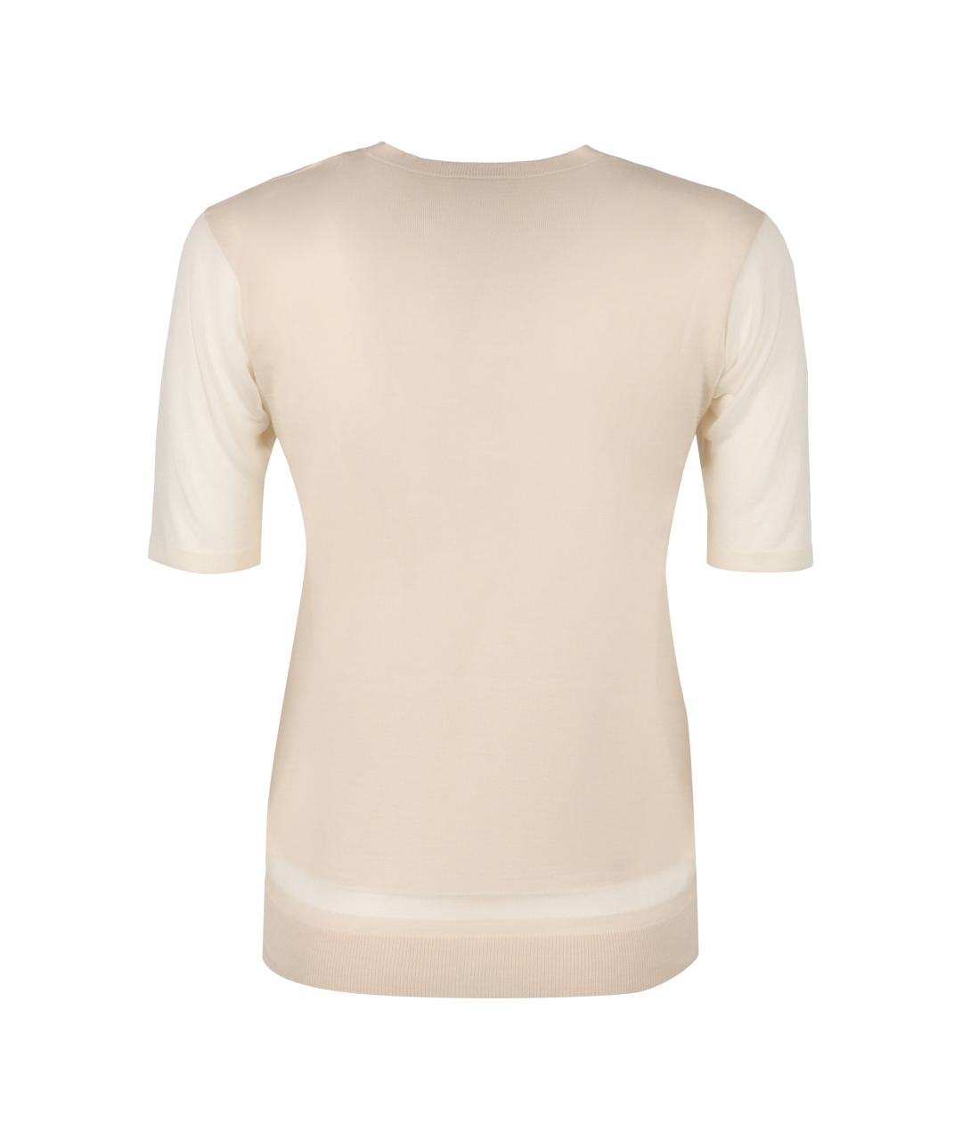 AGNONA Розовая шерстяная футболка, фото 2