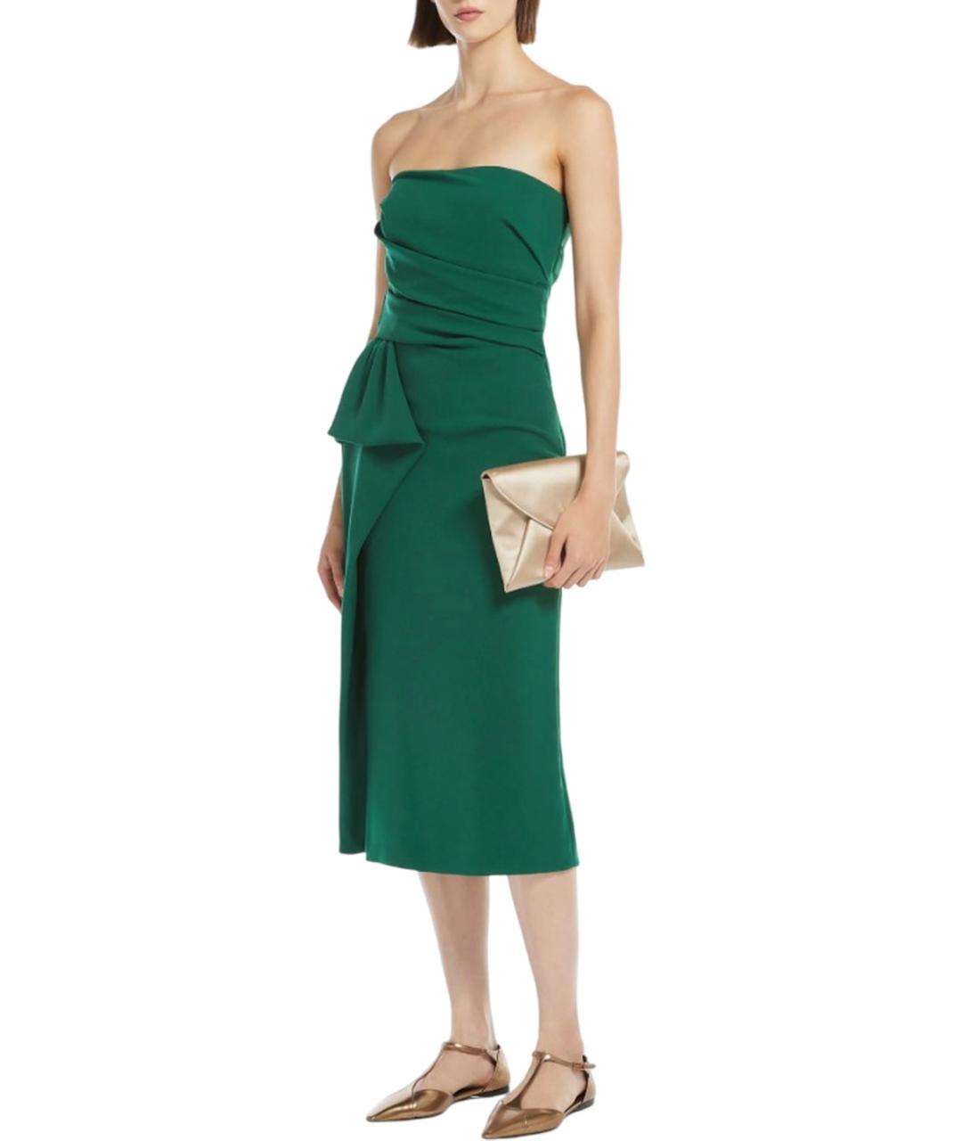 MAX MARA STUDIO Зеленые ацетатное коктейльное платье, фото 3