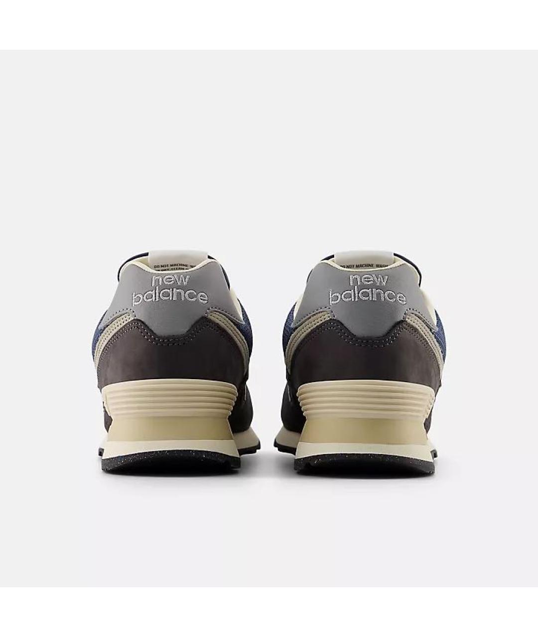 NEW BALANCE Антрацитовые кожаные кроссовки, фото 4