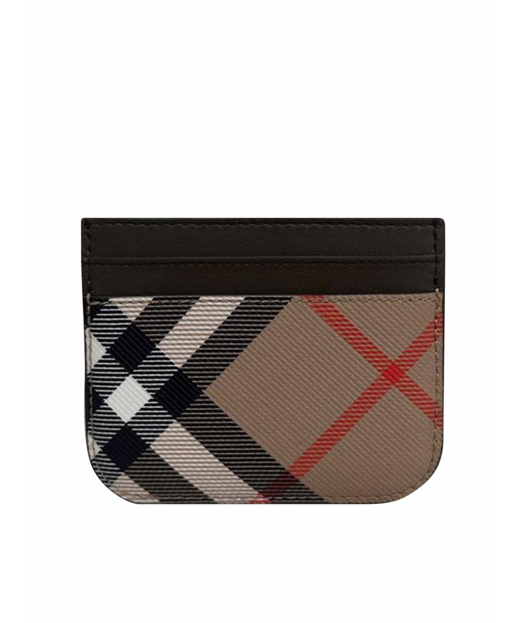 BURBERRY Черный кожаный кардхолдер, фото 1