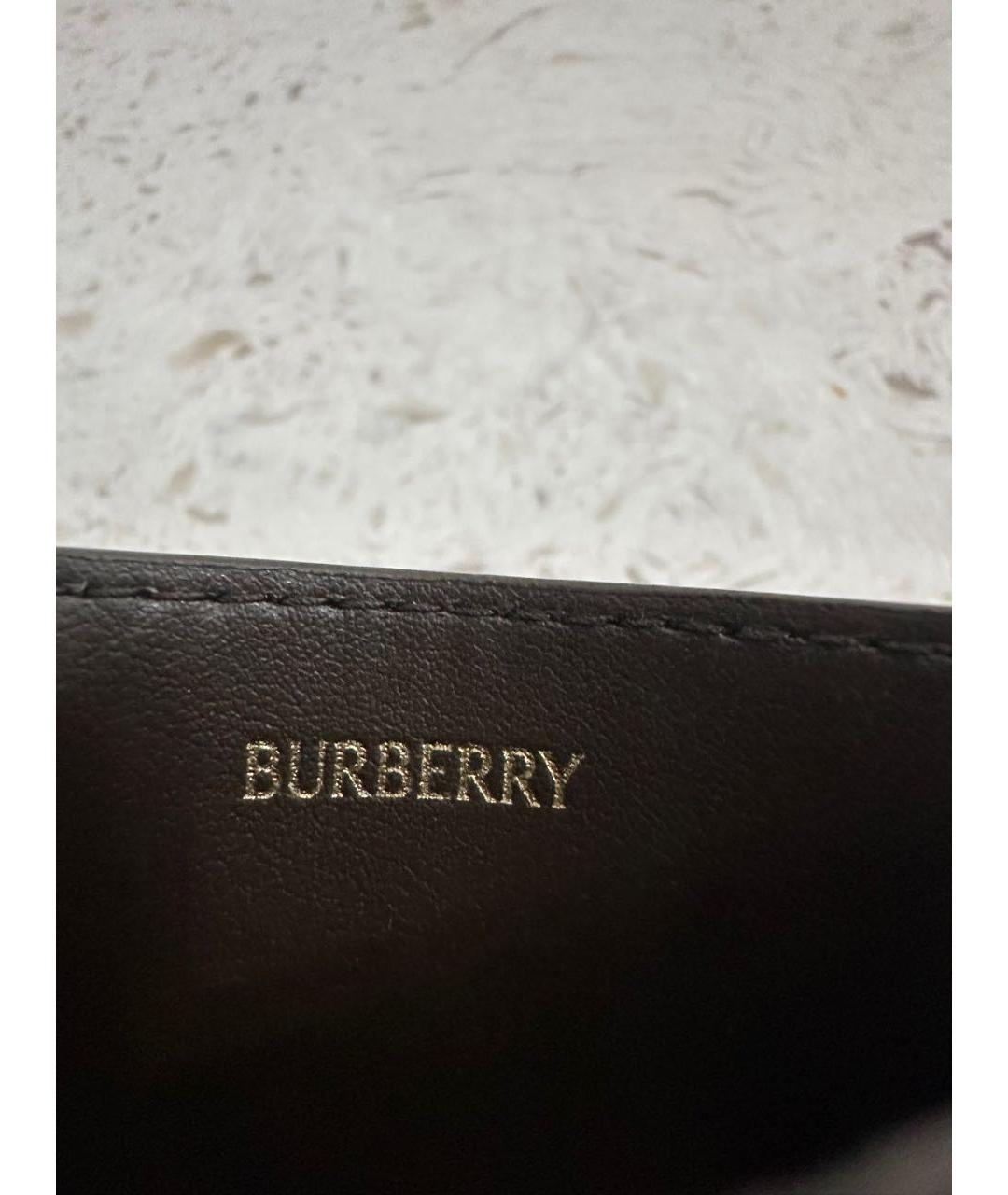BURBERRY Черный кожаный кардхолдер, фото 4