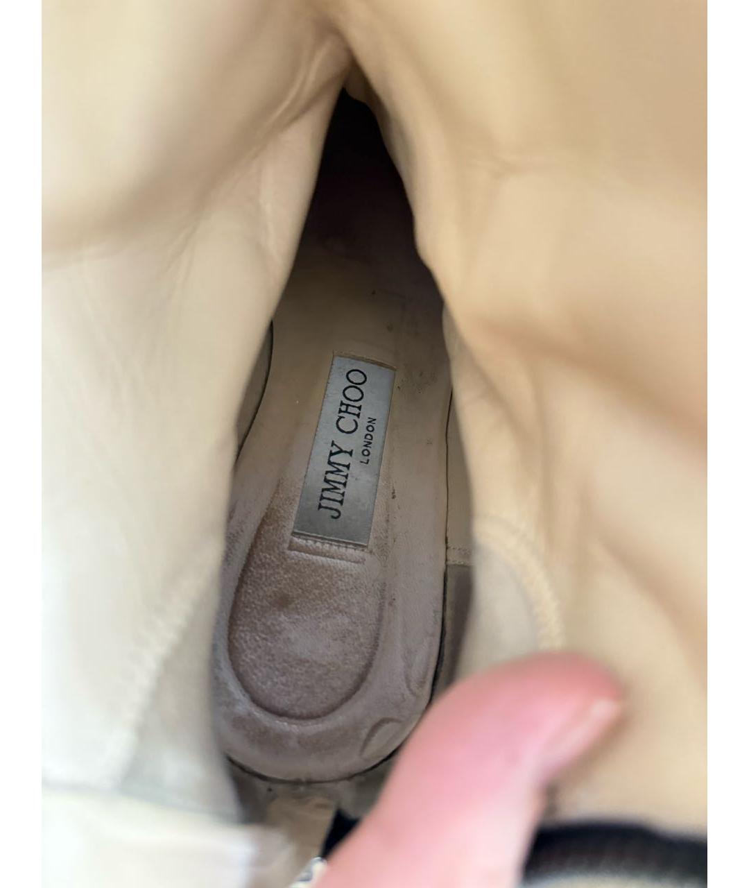 JIMMY CHOO Черные кожаные ботинки, фото 7