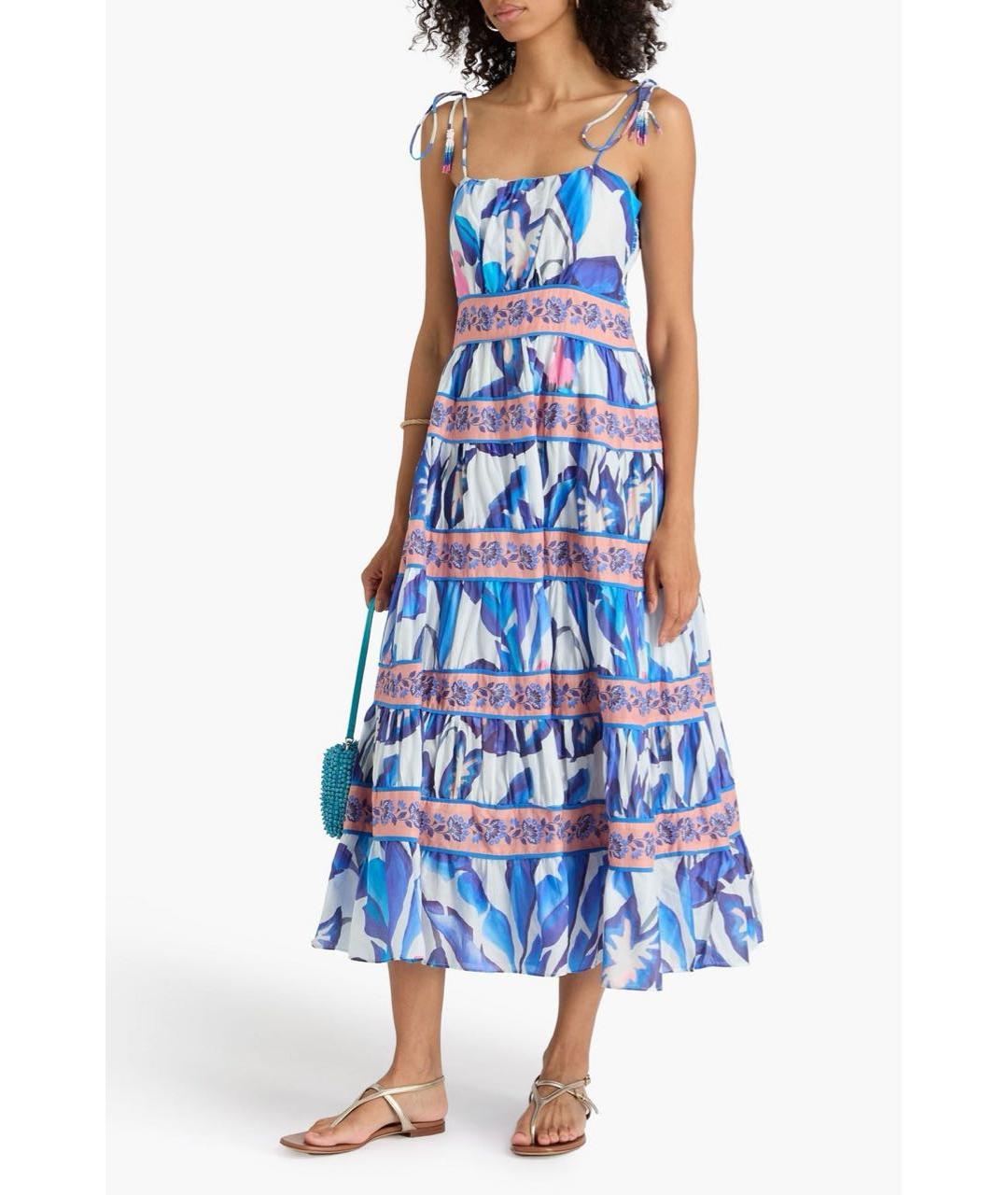 FARM RIO Голубой хлопковый сарафан, фото 2