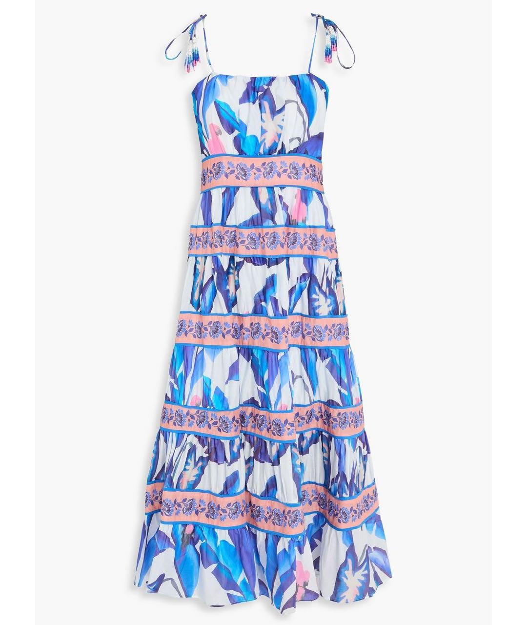 FARM RIO Голубой хлопковый сарафан, фото 9