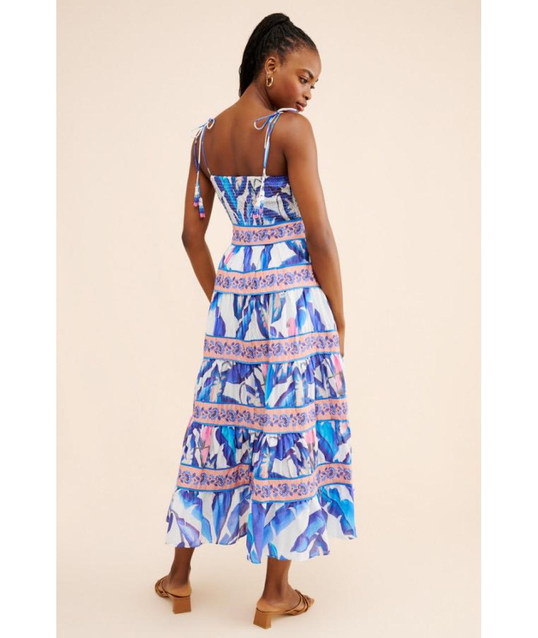 FARM RIO Голубой хлопковый сарафан, фото 4