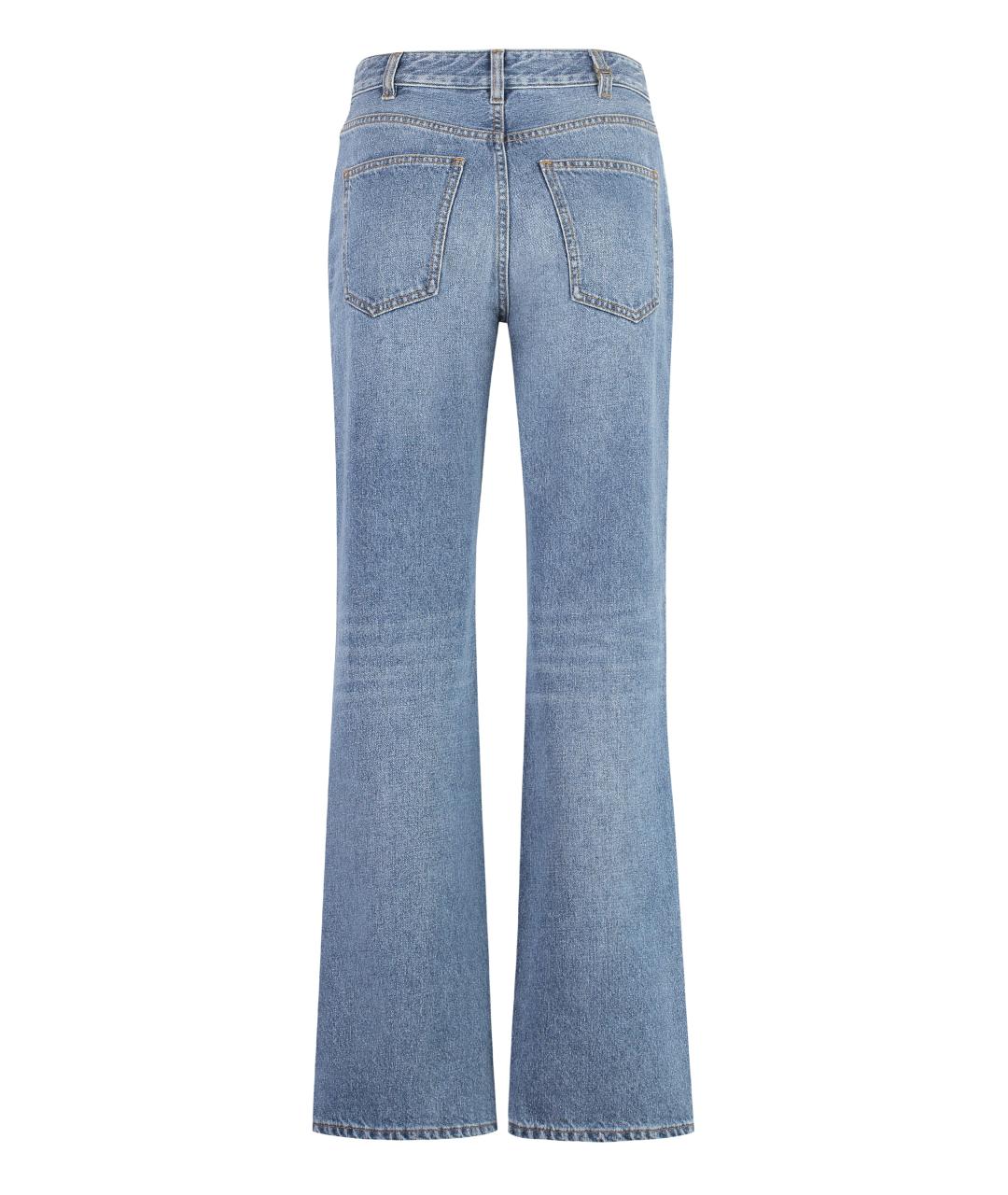 CHLOE Синие хлопковые прямые джинсы, фото 2